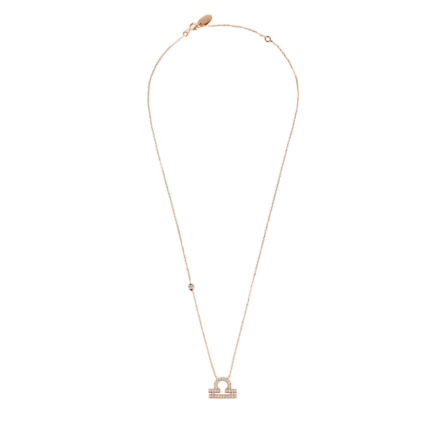 Zodiac Star Sign Pendant Necklace Rose Gold Libra | LATELITA | Wolf ...