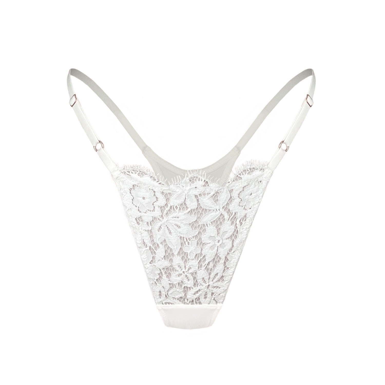 Women’s White Frisson Micro-G Thong Extra Small Monique Morin Lingerie