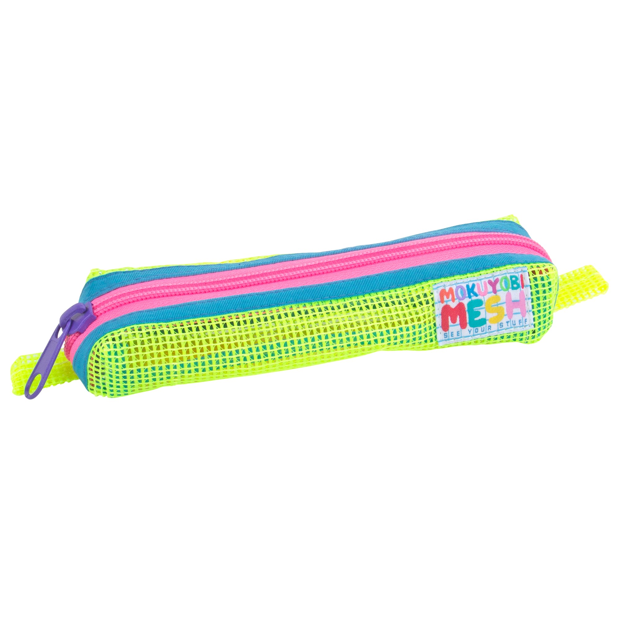 Mokuyobi Women's Yellow / Orange Zest Mesh Pencil Case In Yellow/orange