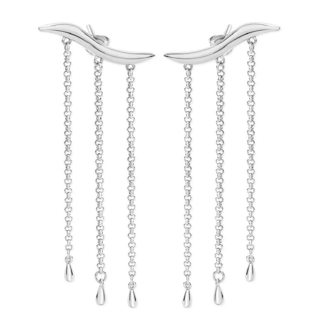 Lucy Quartermaine Women's Silver Waterfall Earrings In Metallic