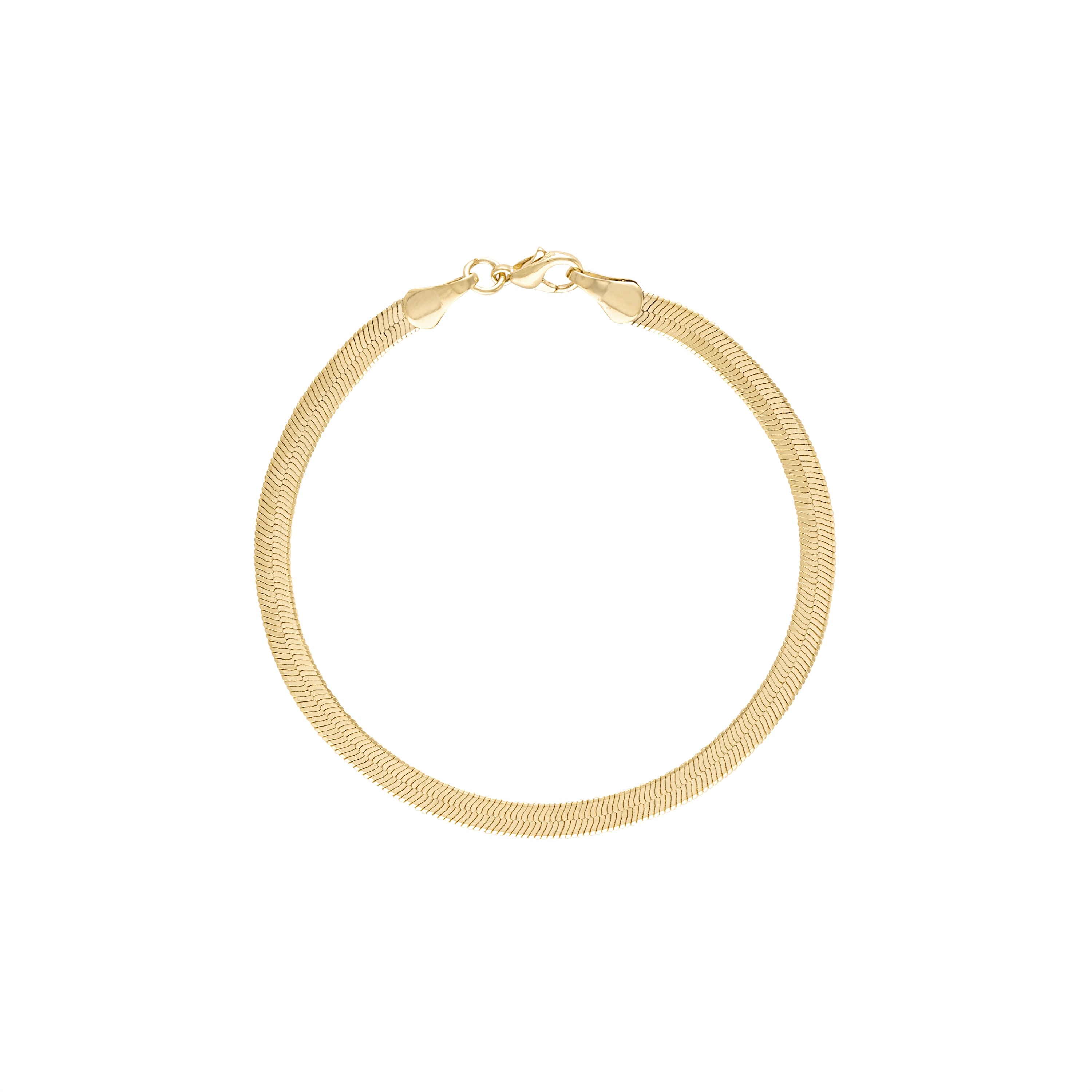 Women's Sahira Herringbone Gold Bracelet | Olivia Le