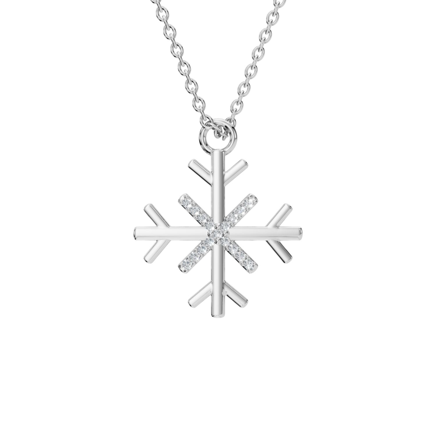 Aya Fine Jewelry Women's White / Yellow / Rose Gold Eighteen Kt Northern Snowflake Pendant Necklace In Metallic