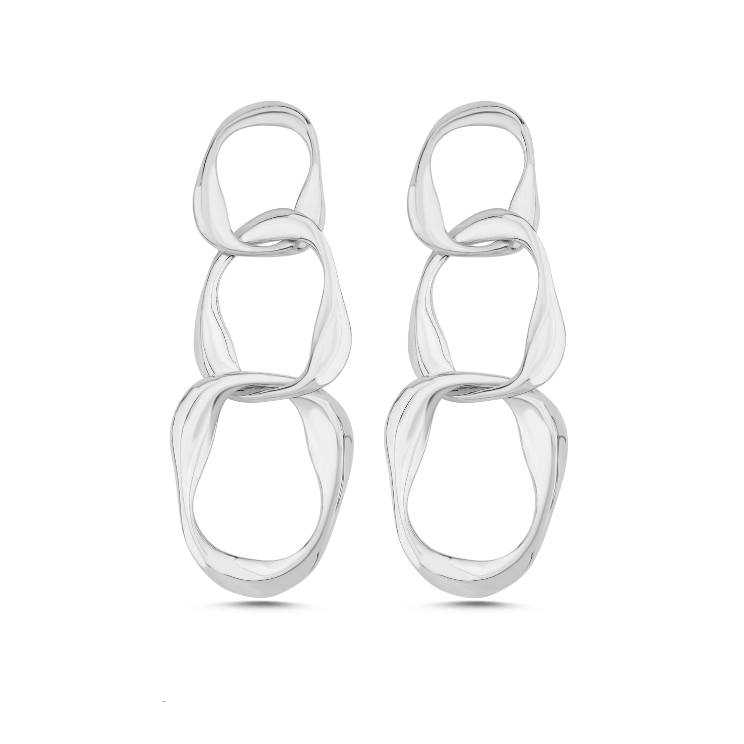 Mishka Women's Aura Chain Earrings Silver In Silver