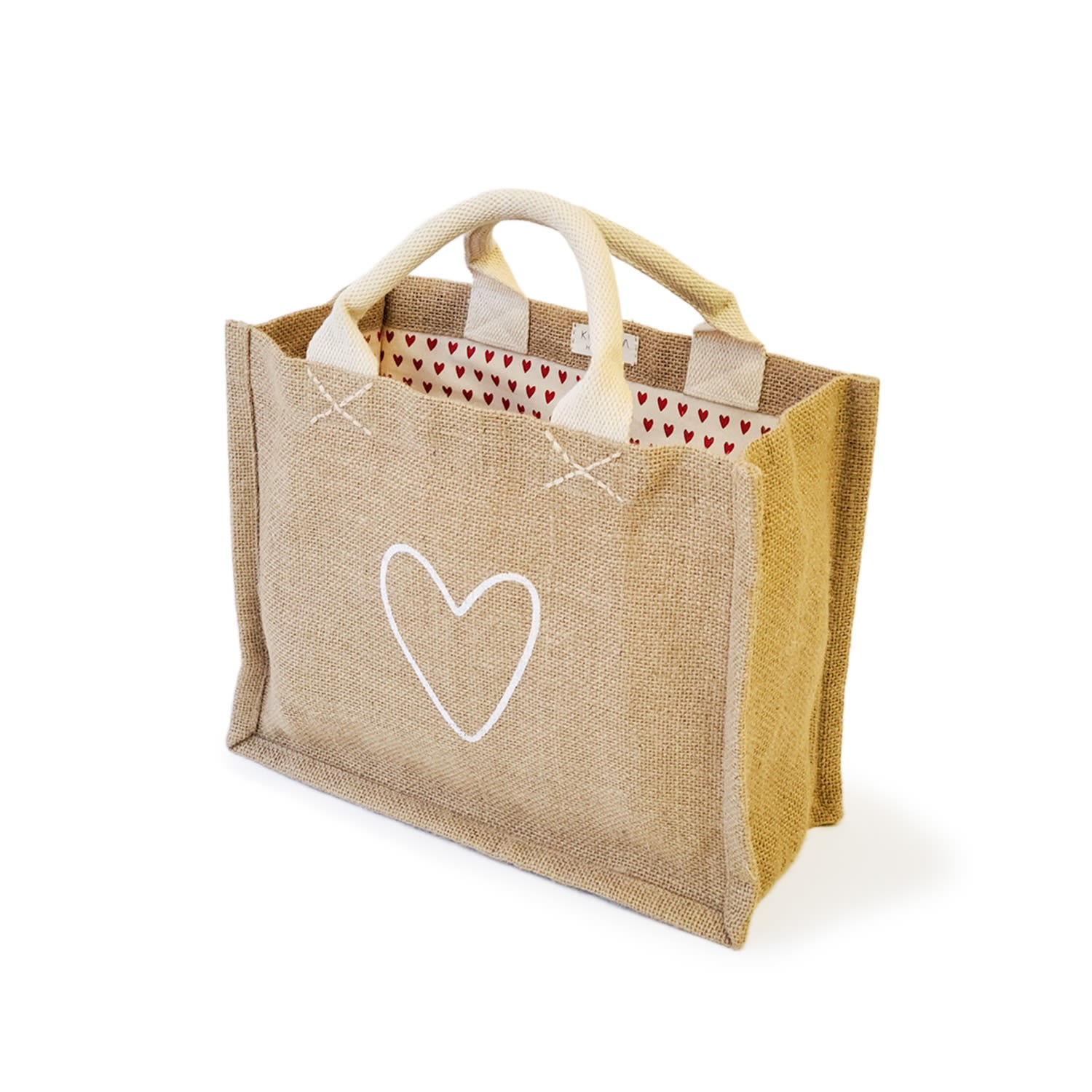 Women’s Neutrals Jute Canvas Gift Bag - Love Korissa