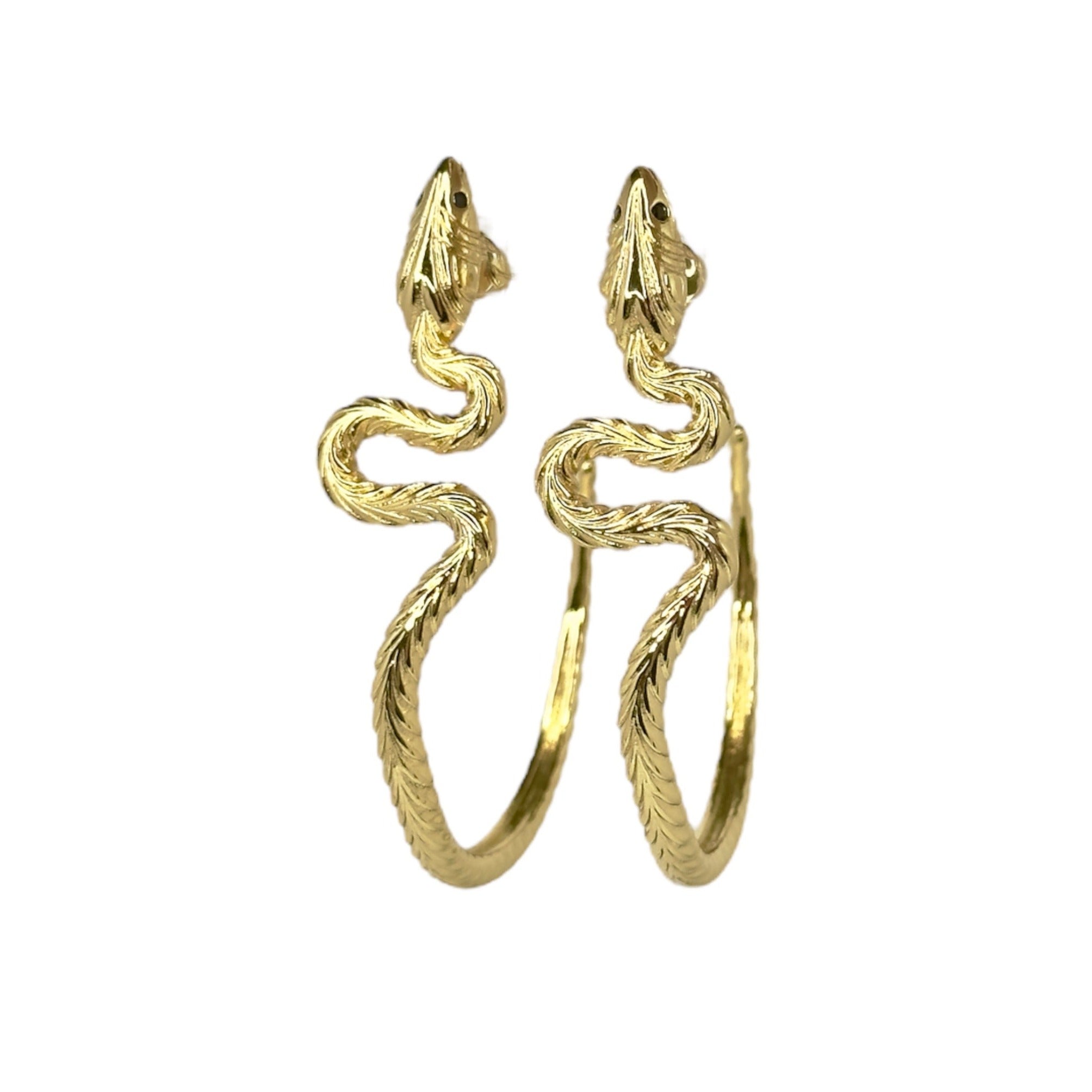 Women’s Reputation Hoop Earrings In Yellow Gold Jagged Halo Jewelry