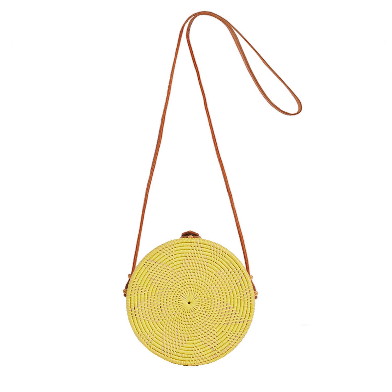 Women’s Yellow / Orange Cape Round Basket Bag In Yellow Betsy & Floss