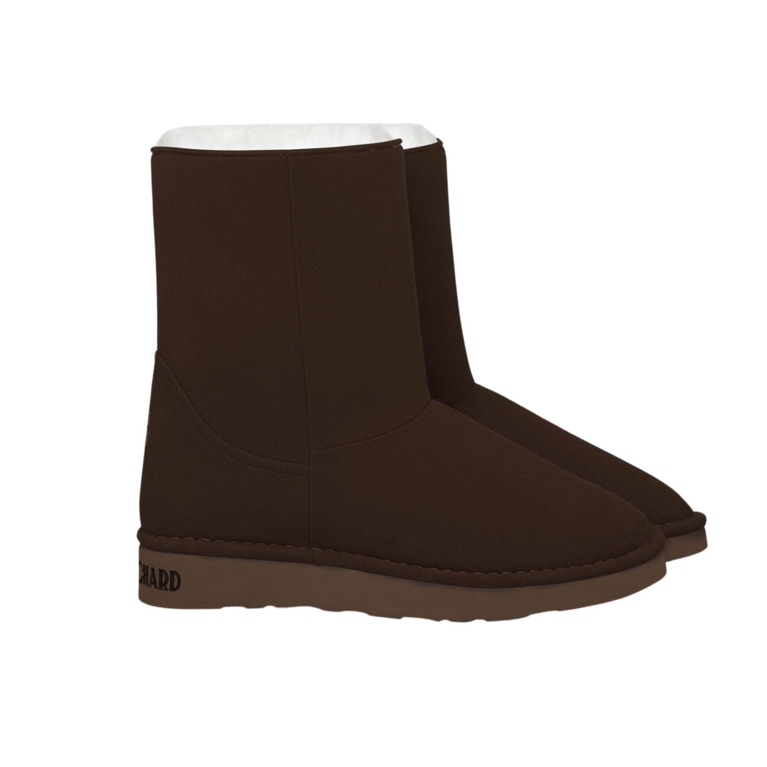 New Orchard Women's Classic Vegan Shoes Chocolate Brown White Fur