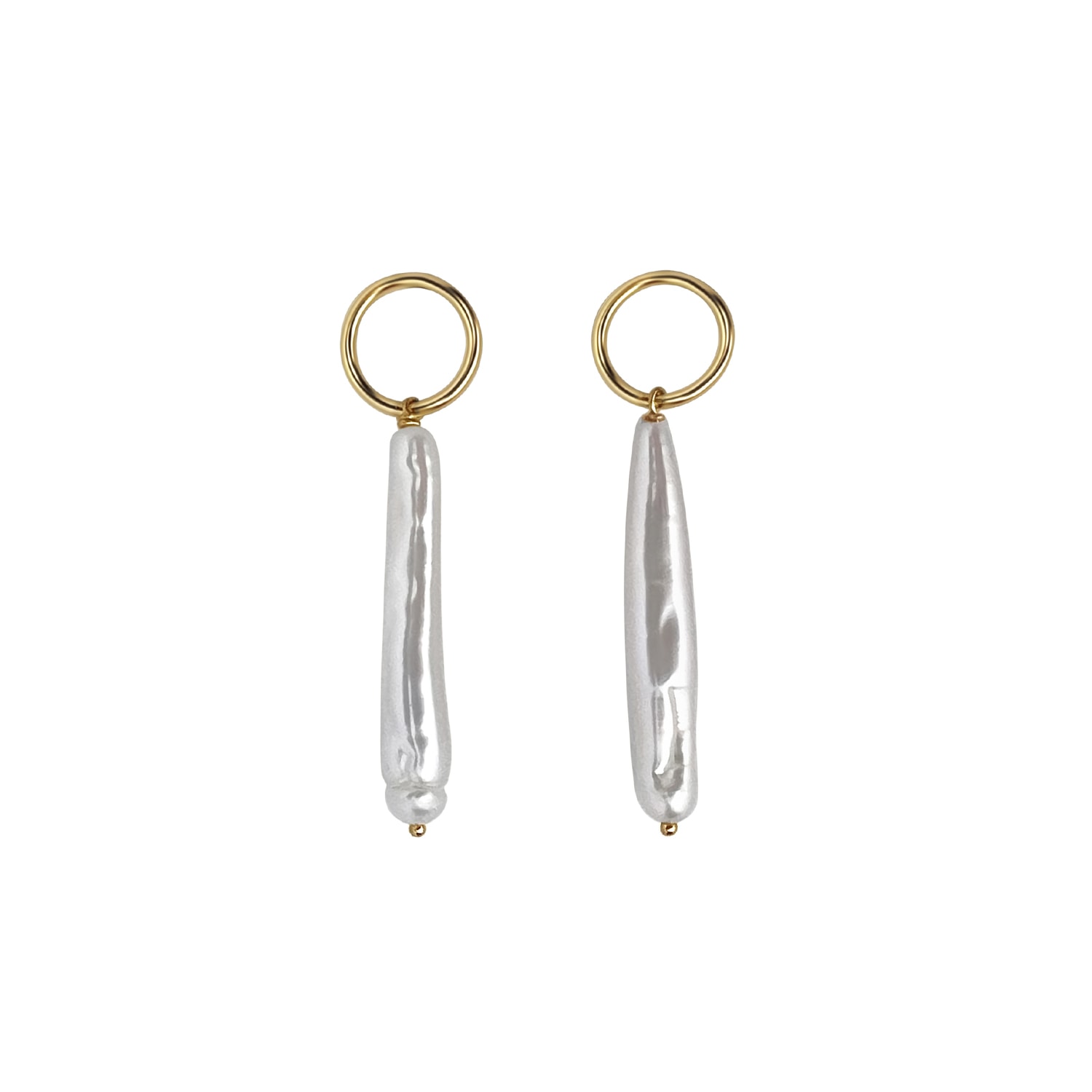 Women’s Gold / White Amara Pearl Drop Earring Tory Long