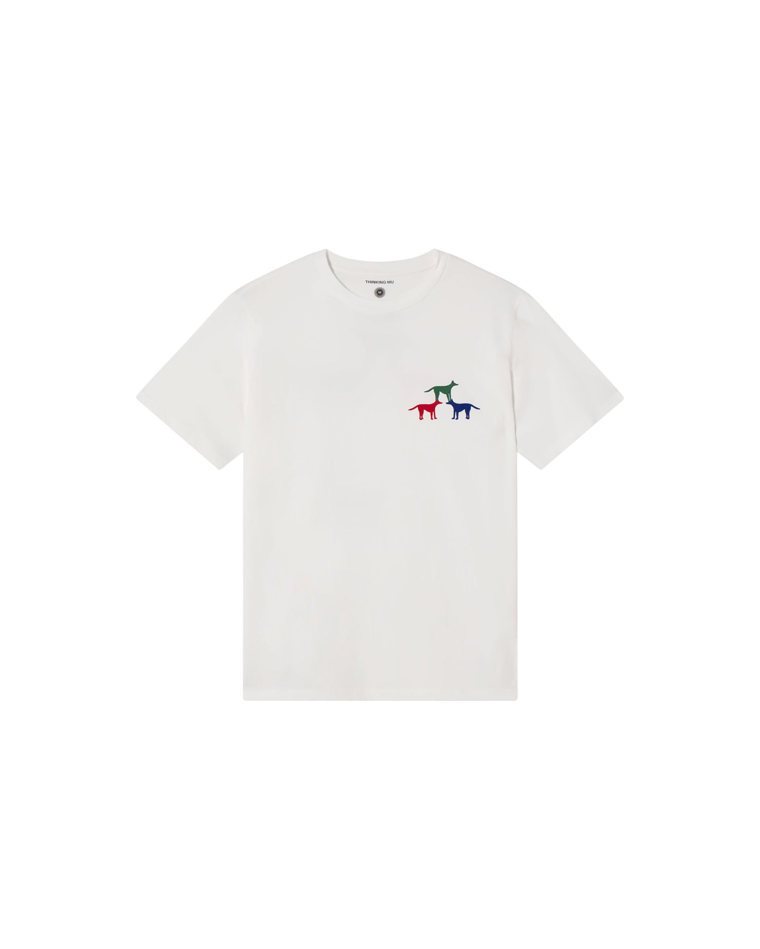 Thinking Mu Men's Zach Puppies White T-shirt In White