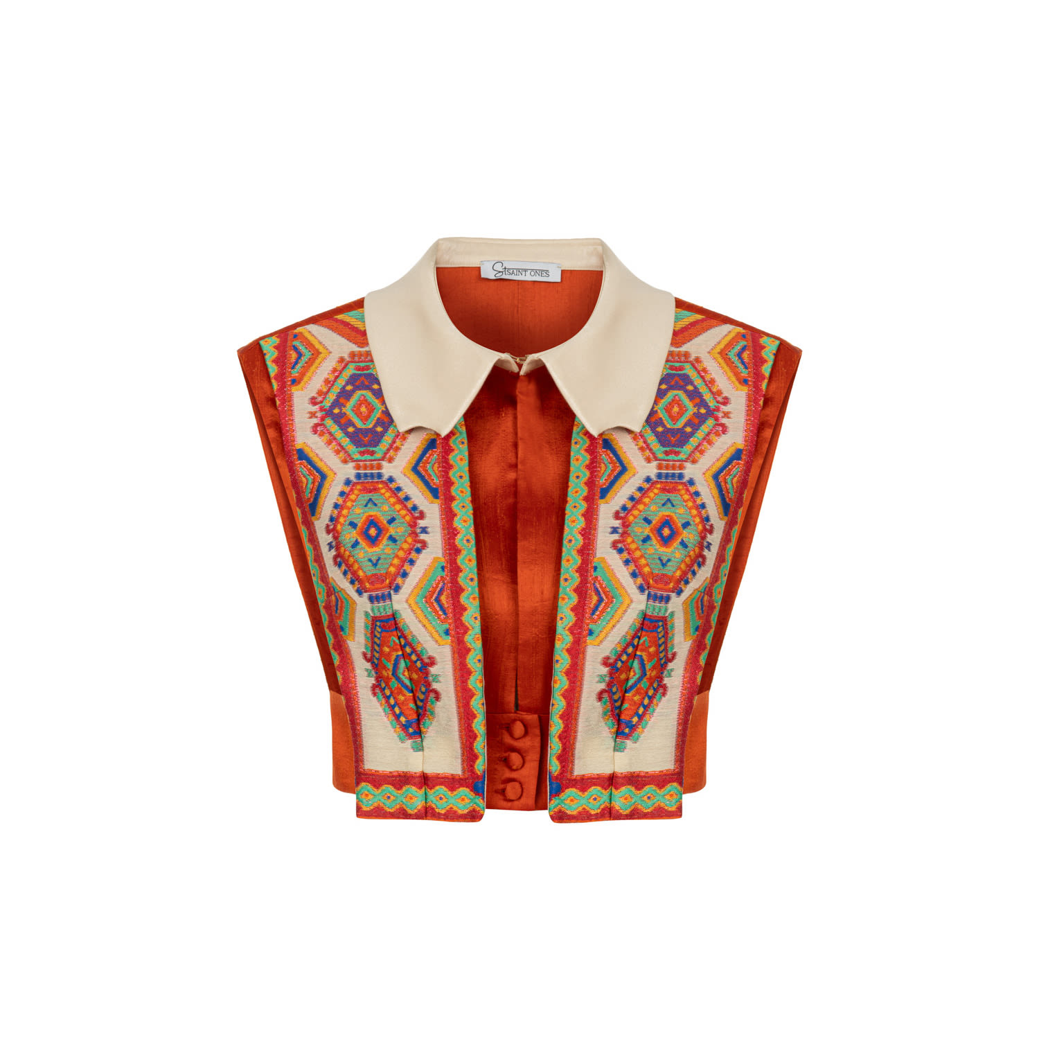 Saint Ones Women's Yellow / Orange Radia Vest In Yellow/orange