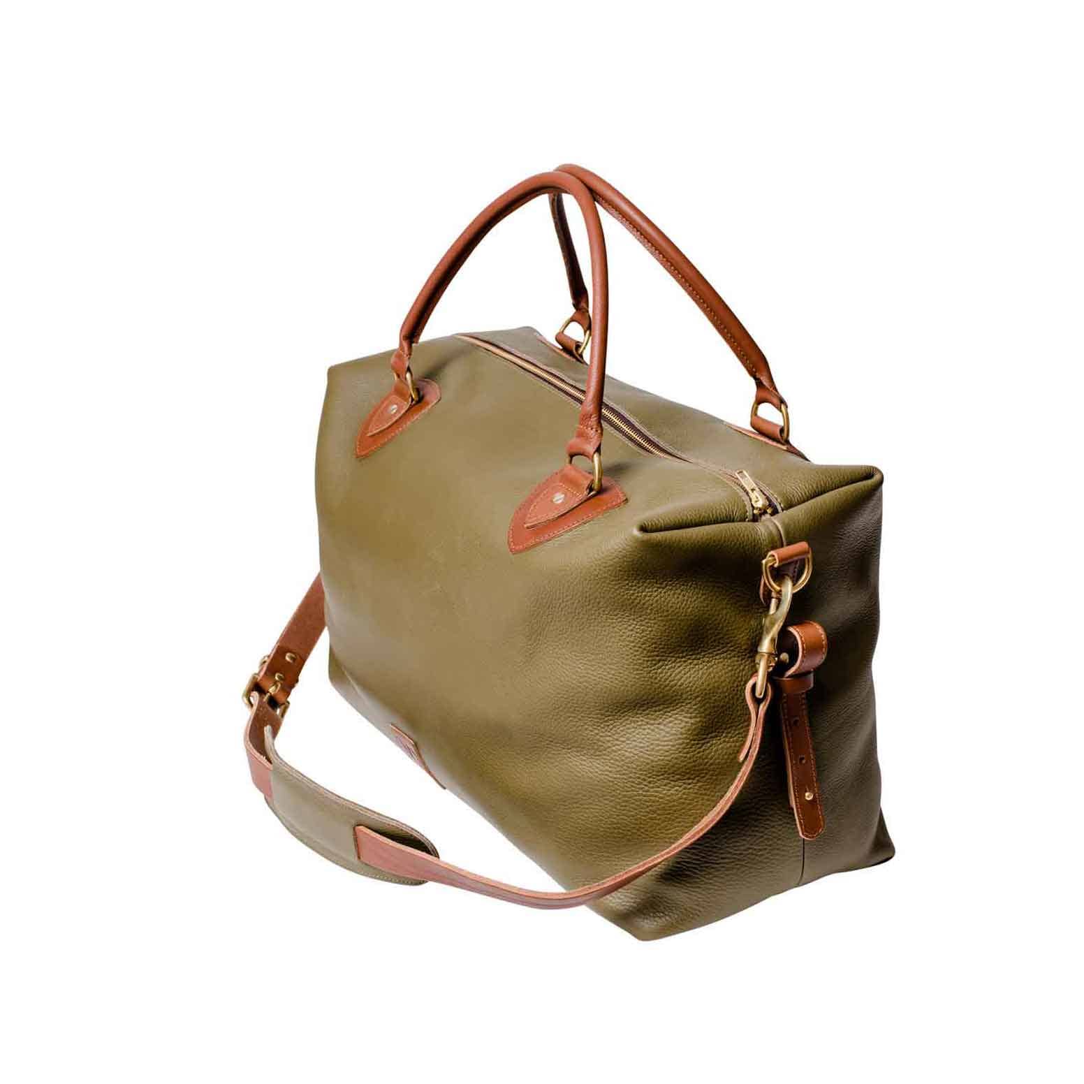 Regency Olive Leather Travel Bag N'Damus London Wolf & Badger