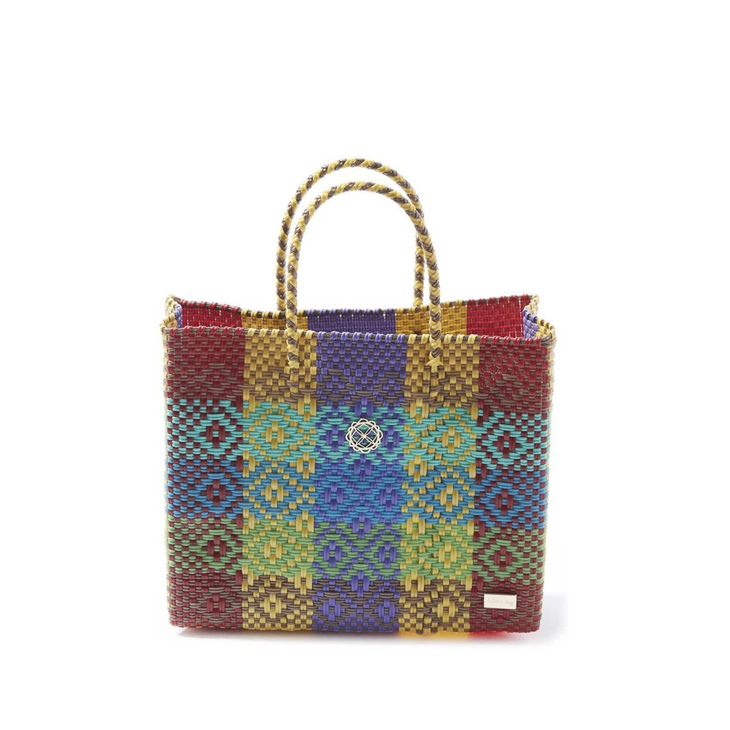 patterned tote bag