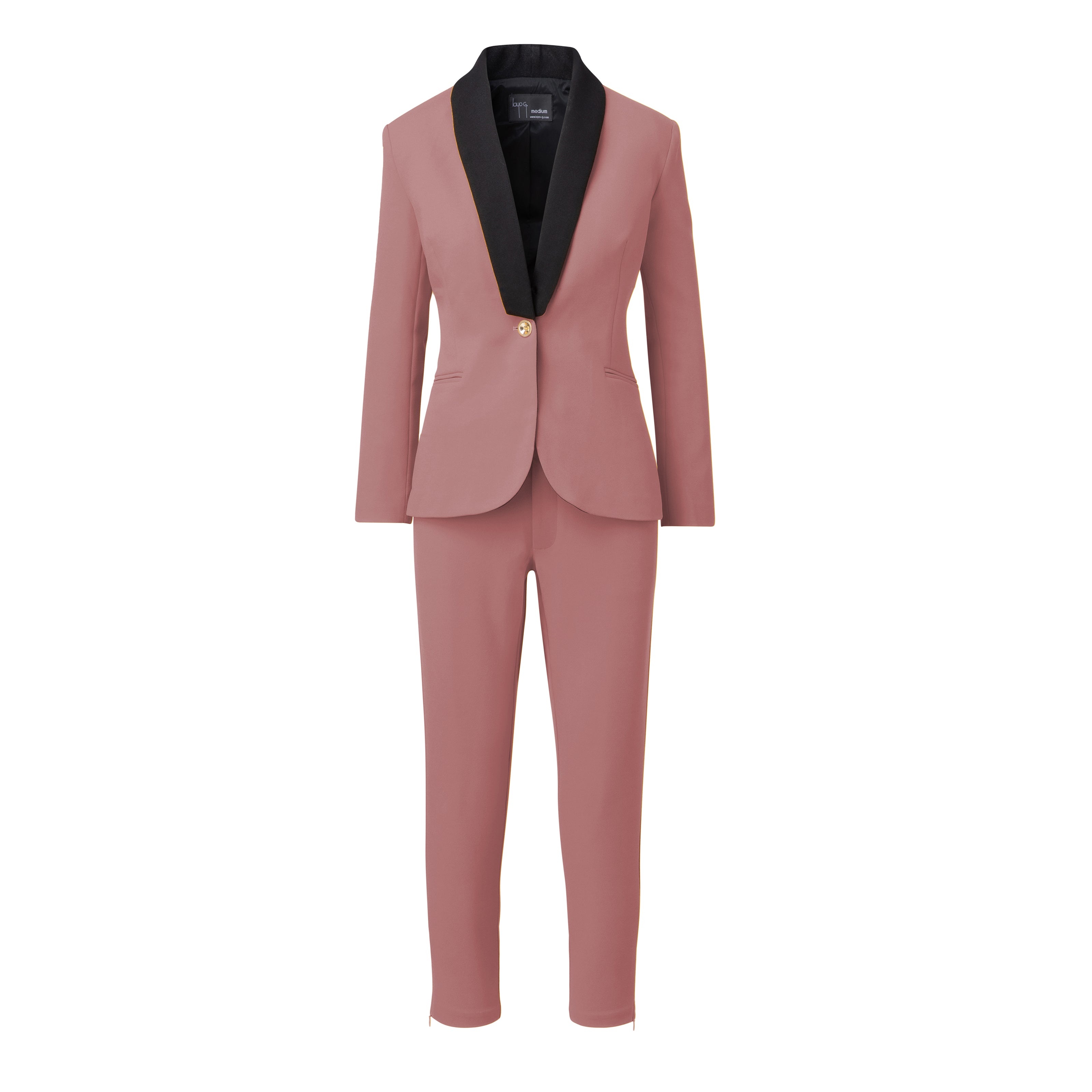 Women’s Tailored Stretch Boss Suit Set – Blush Pink | Extra Small | Layo G