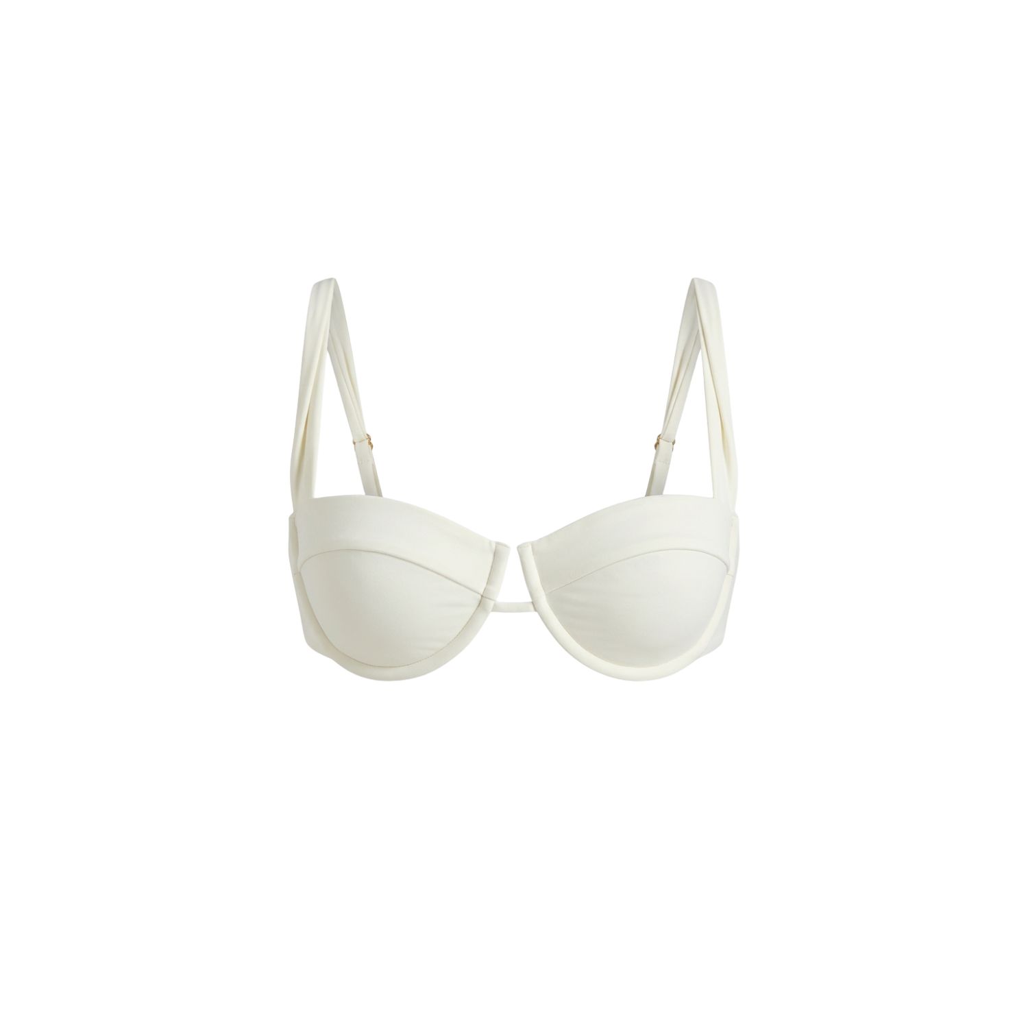 Women's White Bardot Bikini Top | Small | Veroni Swim