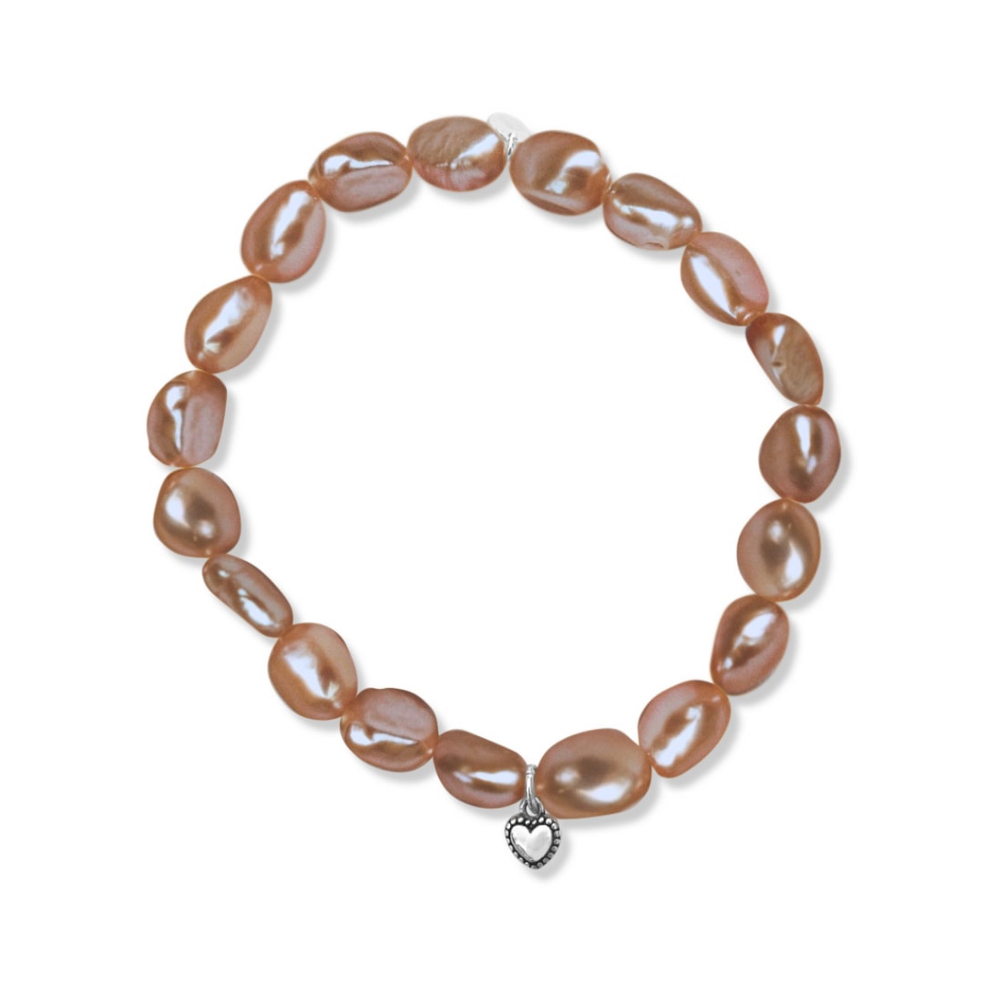 Fv Jewellery Women's La Pierre Pink Keshi Pearl Stretchy Bracelet In Pink