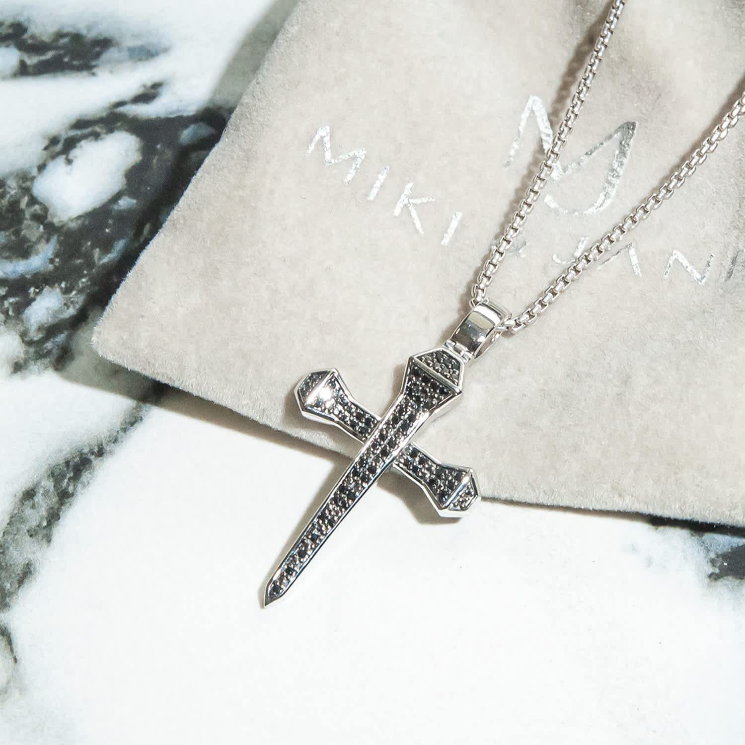 Black diamond 2024 cross necklace