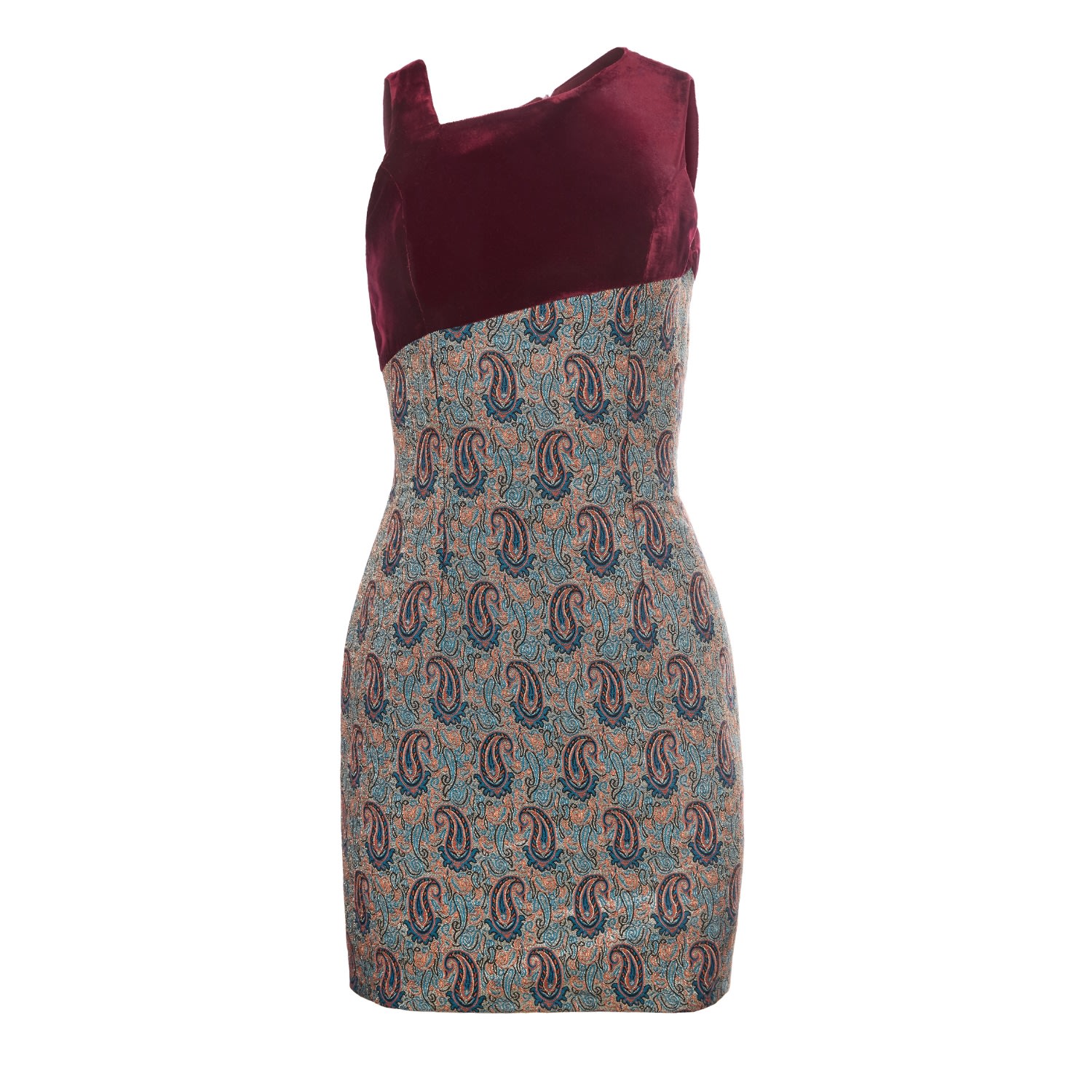 Sara Mirza Women's Grey / Red Anela Silver Cocktail Mini Dress In Grey/red