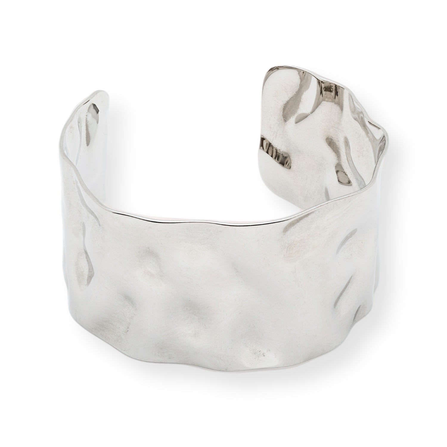 Mink&ivy Women's Silver Statement Bangle Cuff