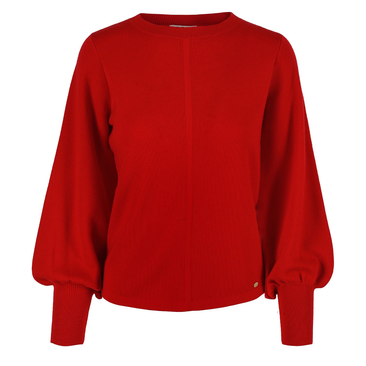 Tirillm Women's "alison" Merino Wool Sweater With Puffed Sleeves - Red In Red