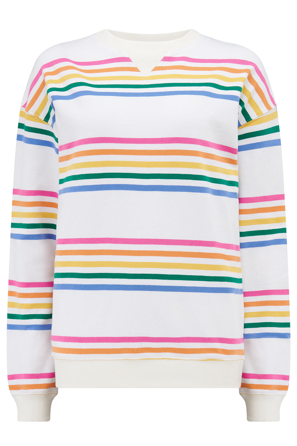 Sugarhill Brighton Women's Lucia Sweatshirt Off White, Multi, Stripes