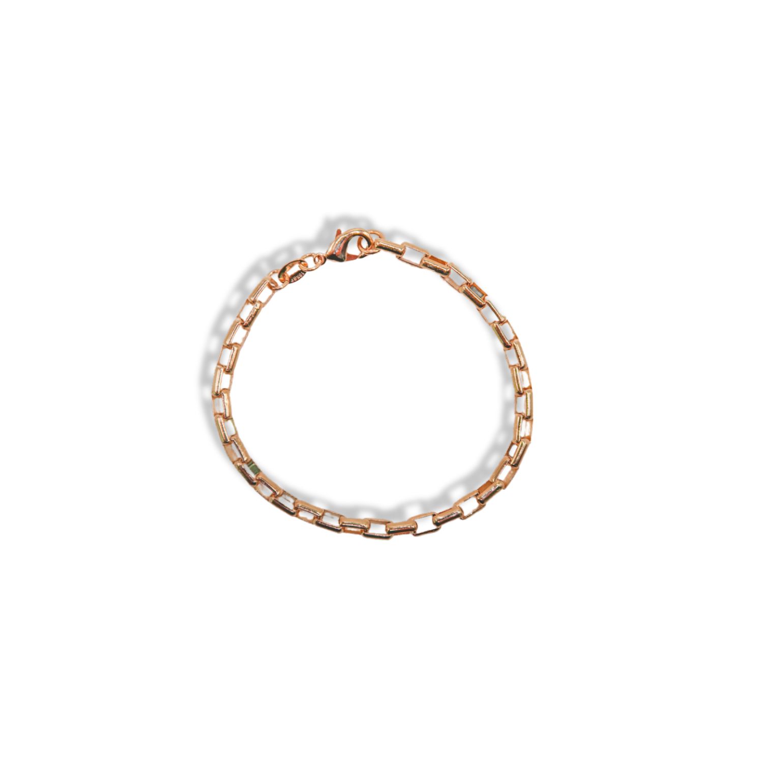 Daniela Janette Women's Gold Vintage-inspired Rounded Box Chain Bracelet