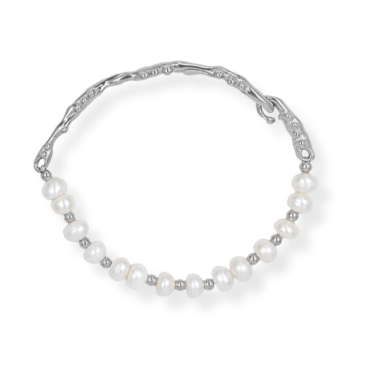 Martina Rozenberg Smira Jewelry Women's Ondaluz - Pearl Bracelet Silver