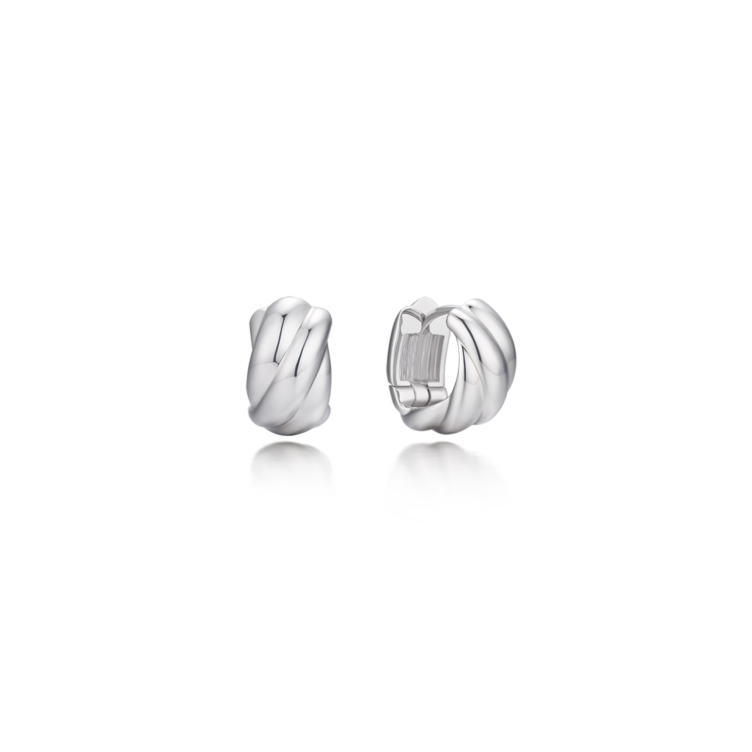 Didier Dubot Women's Sélection. D Bold Silver Hoop Earring In Silver