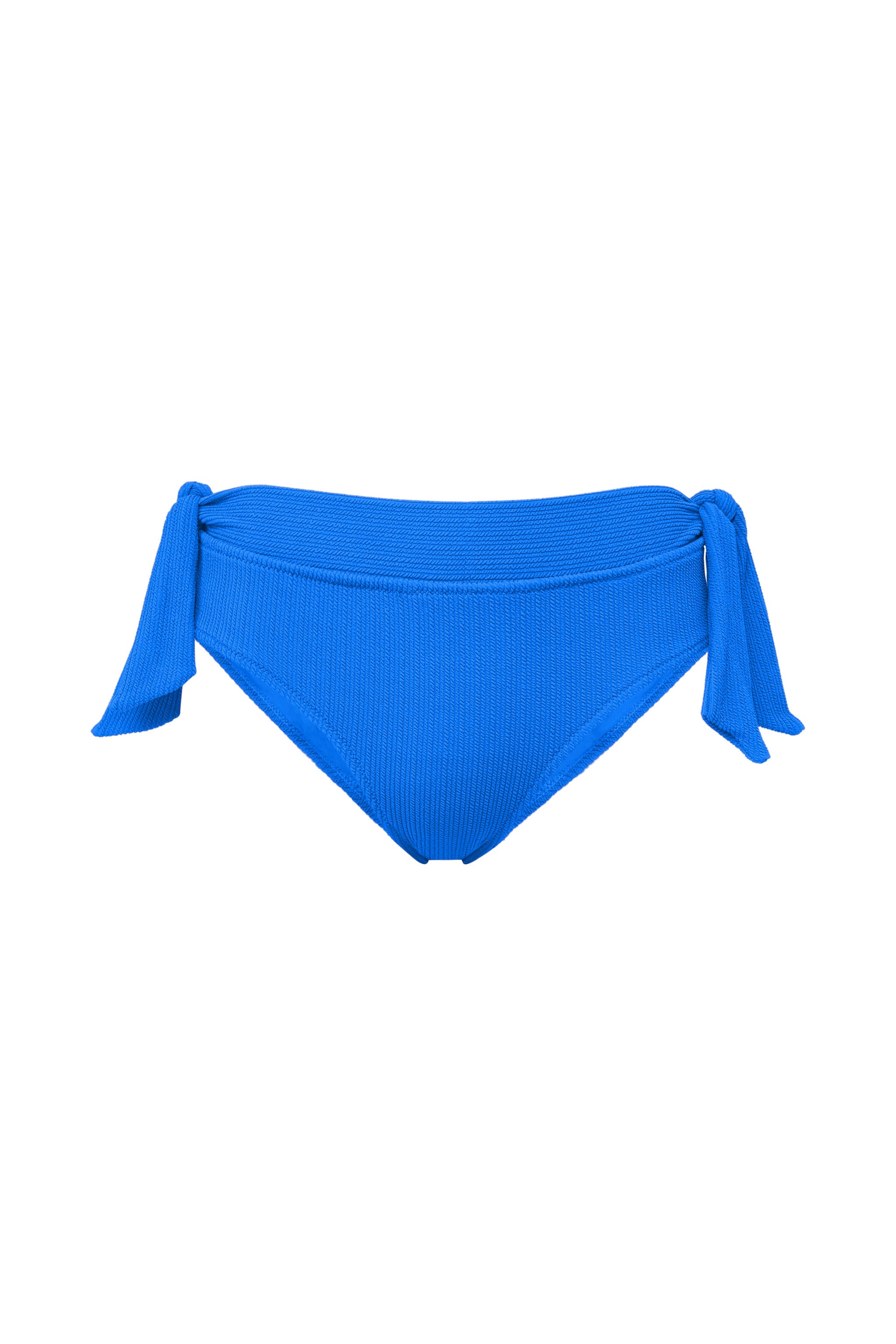 Change Of Scenery Women's Blue Double Tie Midrise Bottom Grotto Textured Stripe