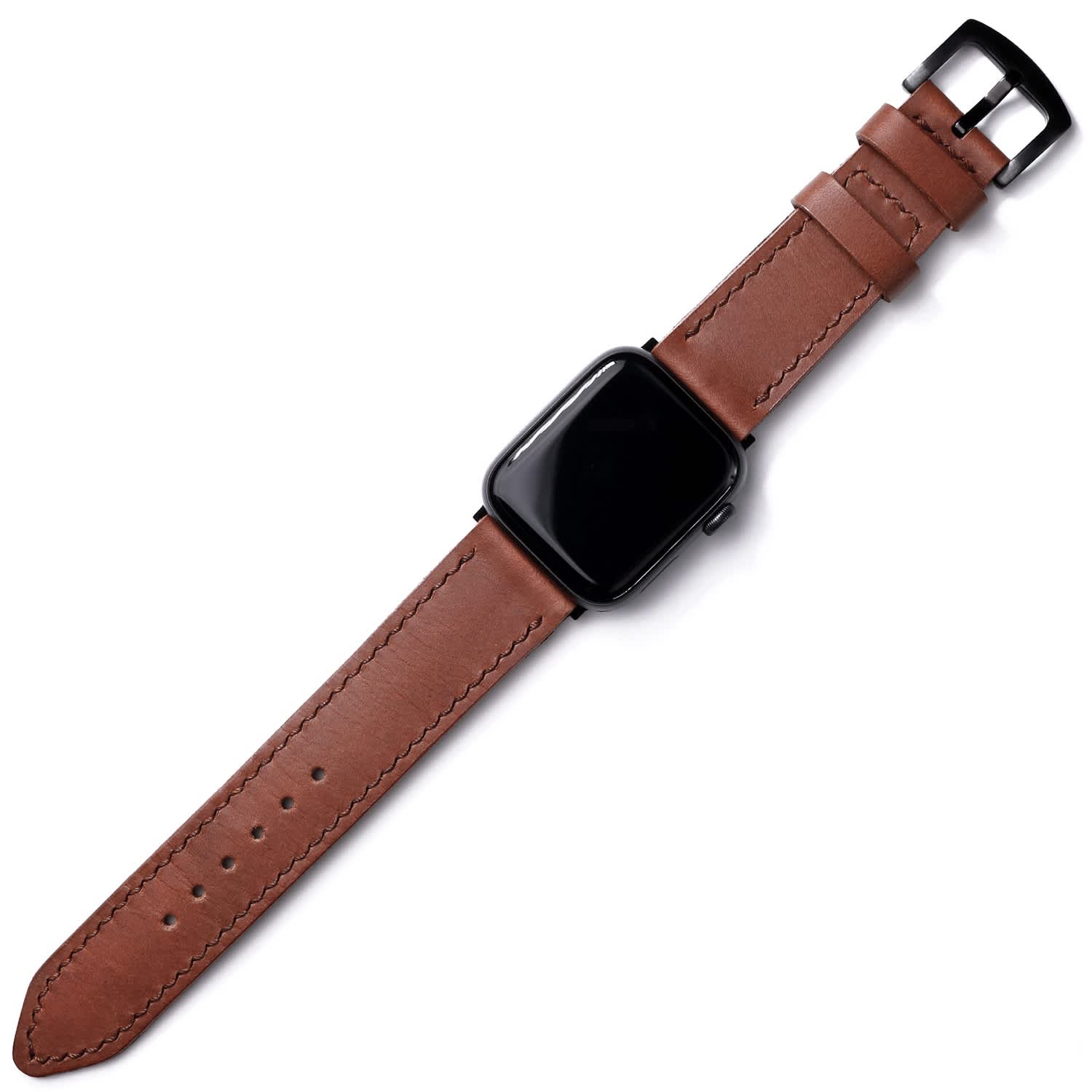 Apple Watch Ultra Custom Made Leather Watch Strap - Mocha 