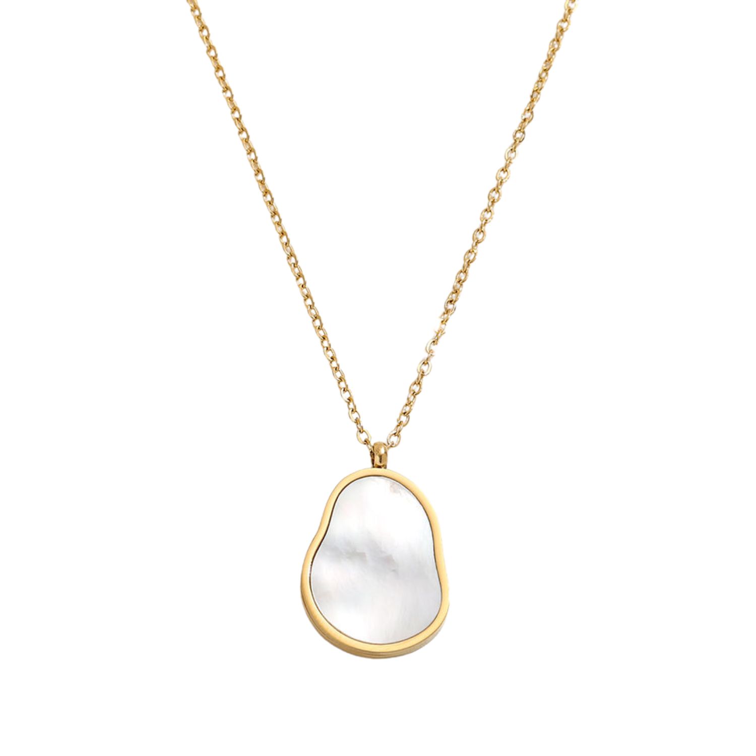 Bermuda Watch Company Women's Annie Apple Hallie Gold Shell Pendant Necklace