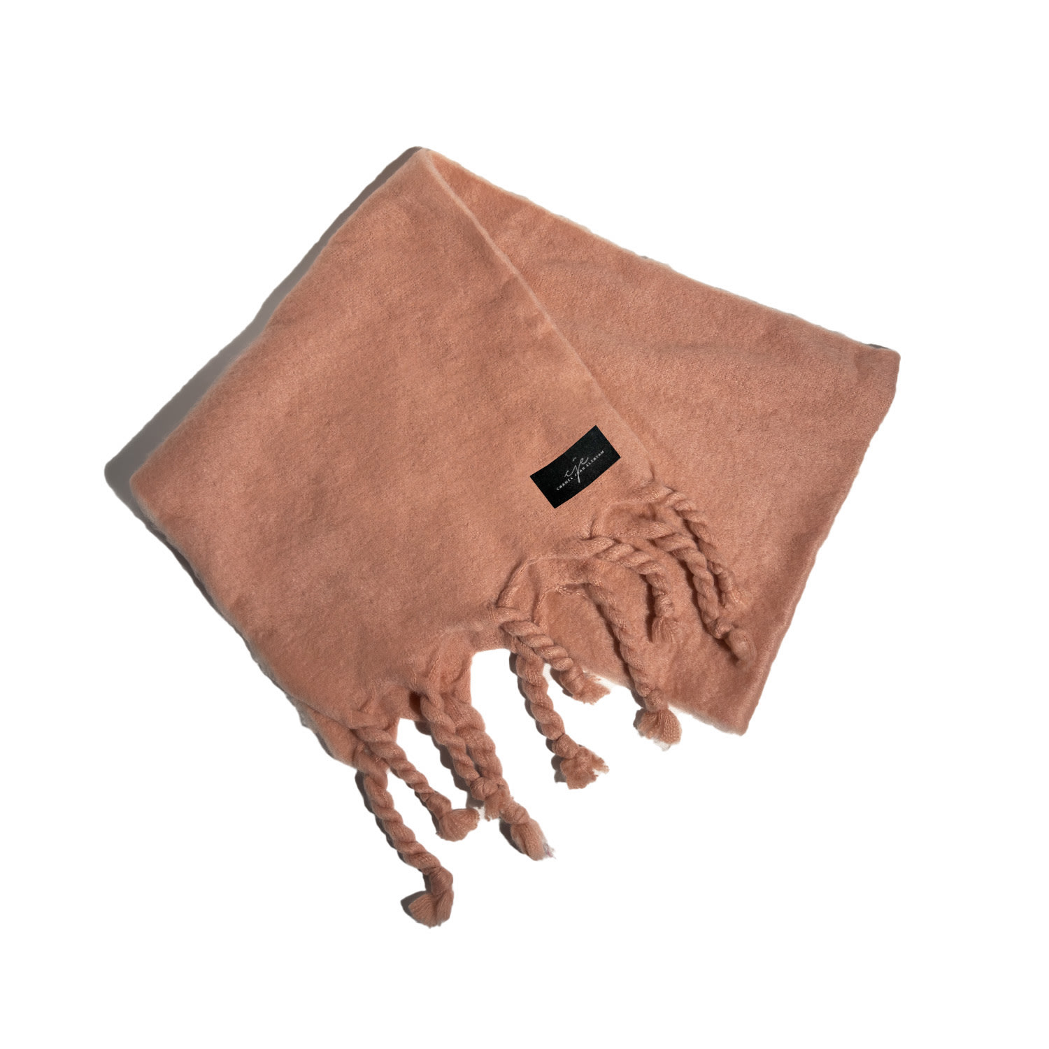 Chanel Joan Elkayam Women's Pink / Purple Large Fringed Cashmere-blend Winter Scarf Blush In Pink/purple