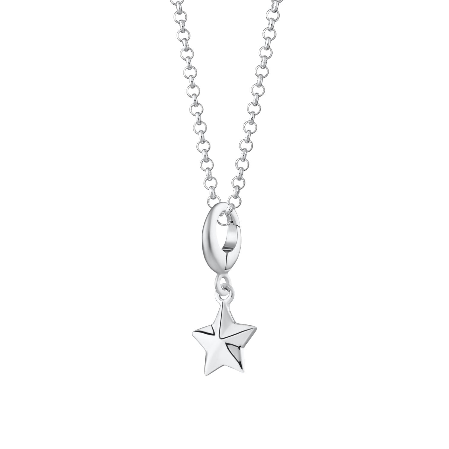Lily Charmed Women's Sterling Silver Faceted Star Charm Necklace