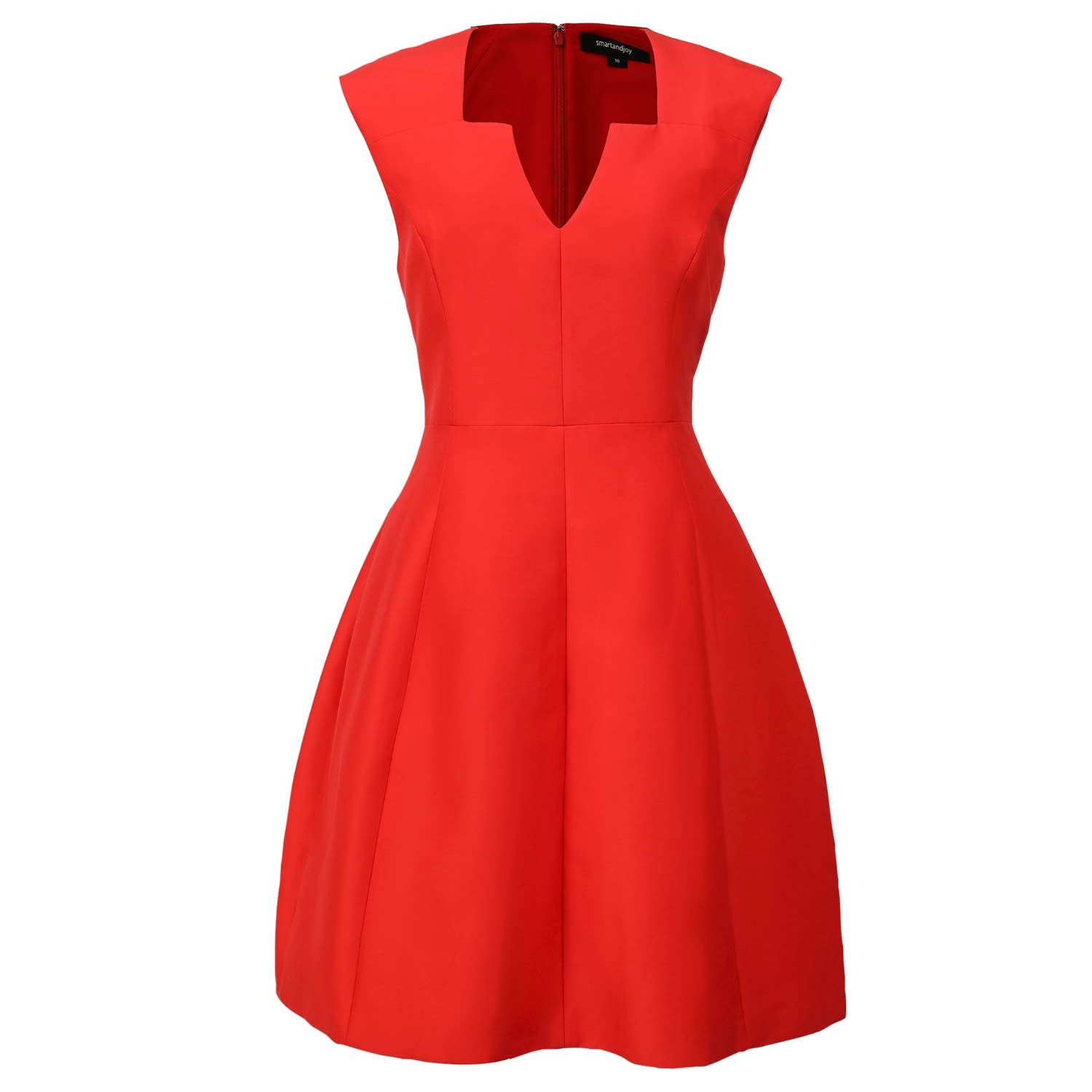 Smart And Joy Fit-and-flare Satin Short Dress - Red
