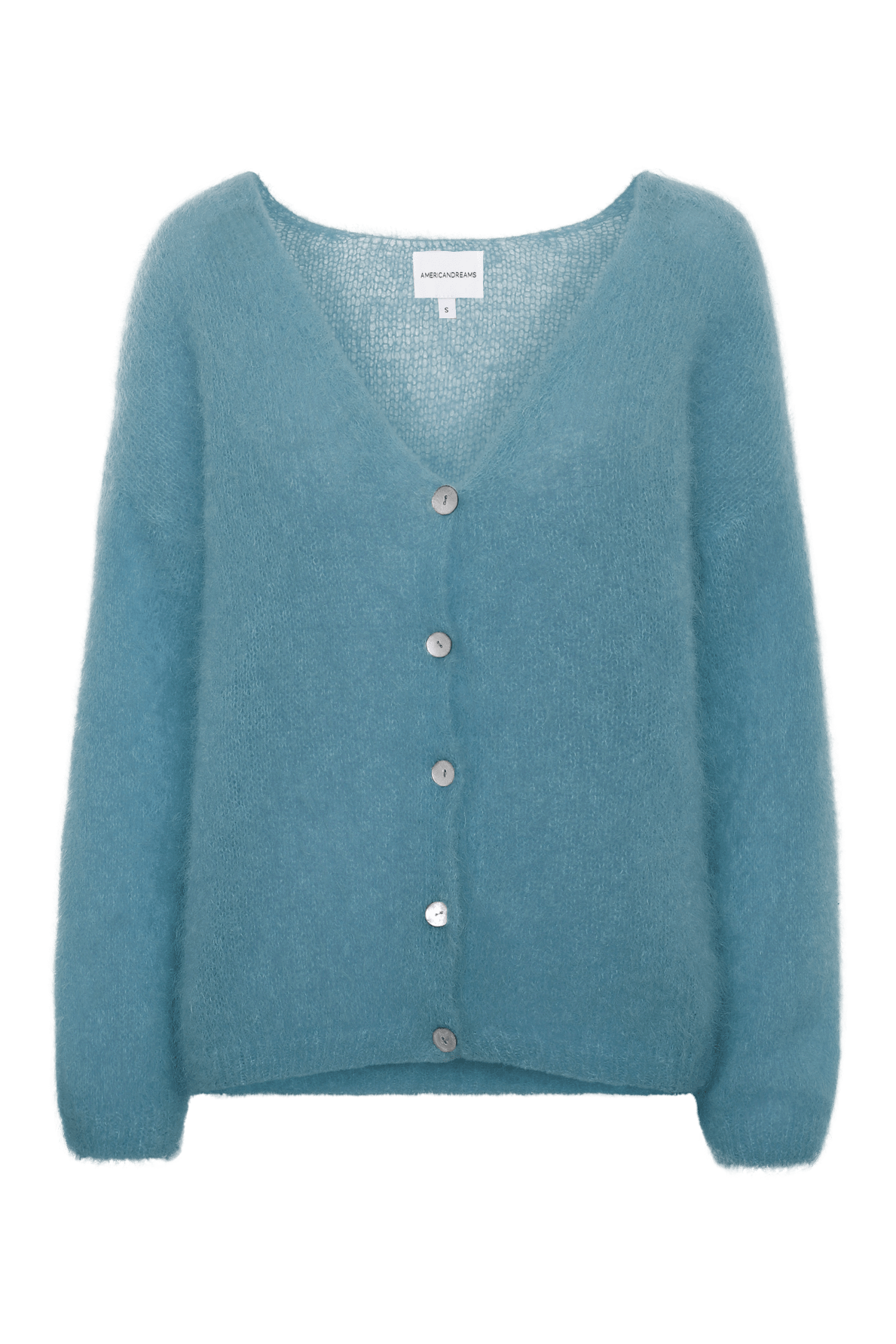 Americandreams Women's Blue Cornelia Ls Cardigan Turquoise