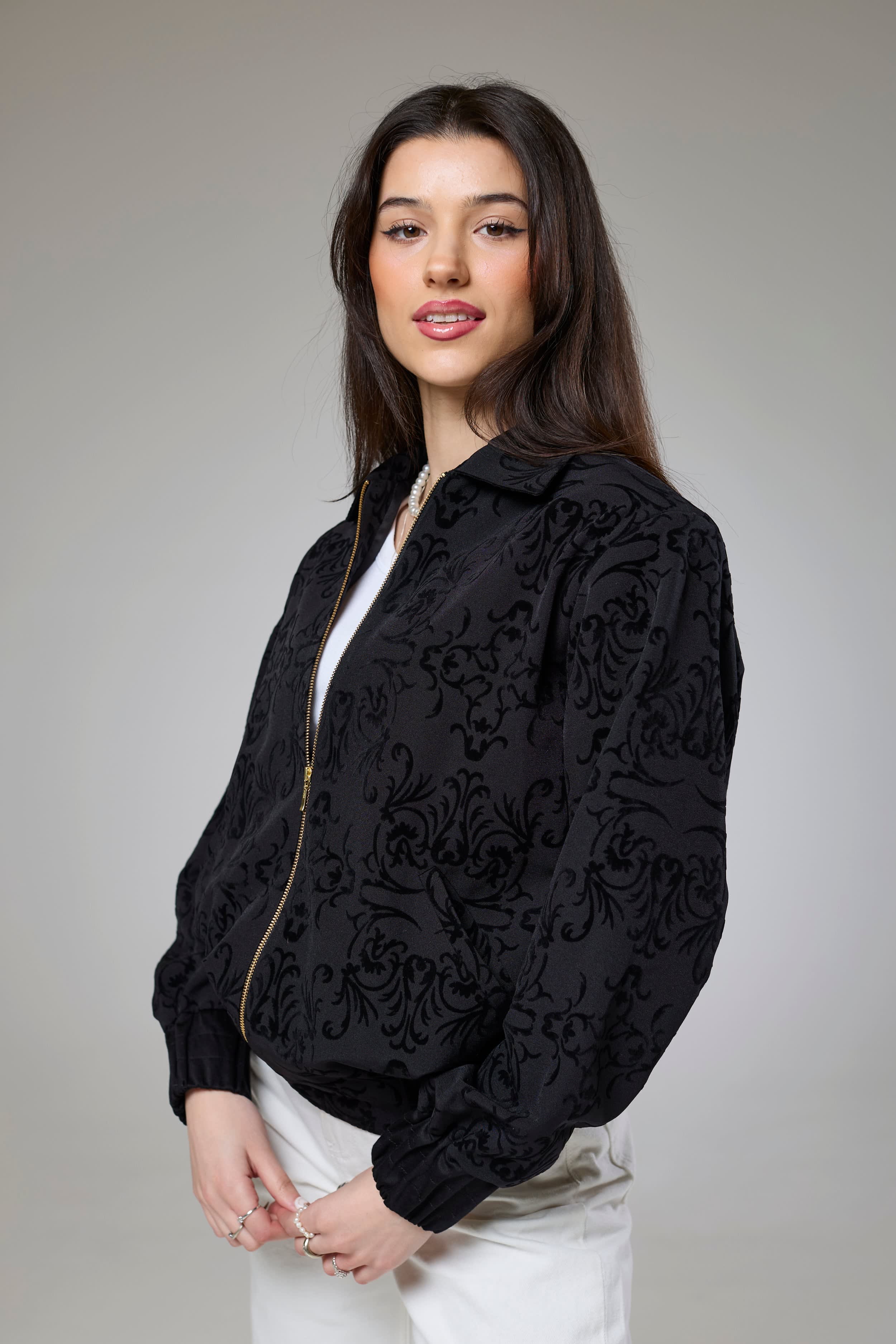Velvet bomber jacket womens online