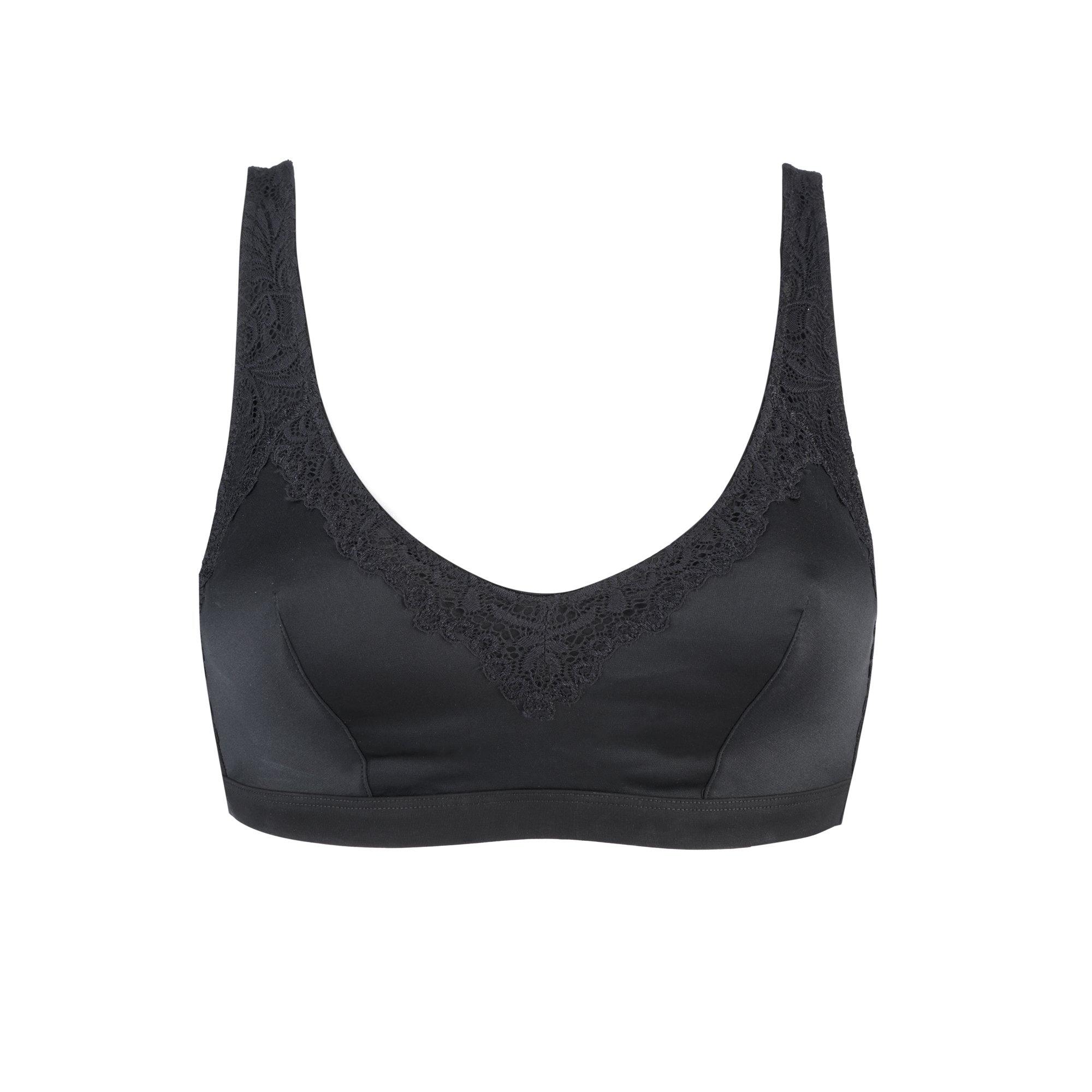 Wireless bra, Cosa, Organic cotton, Black