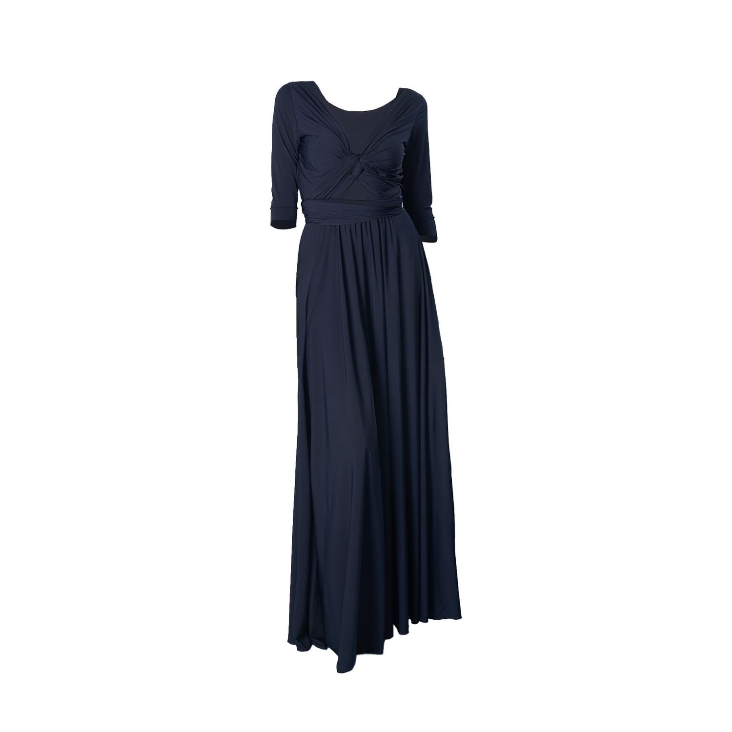 Ceylan Bcn Women's Blue Maxi Navy Dress With Sleeves In Blue
