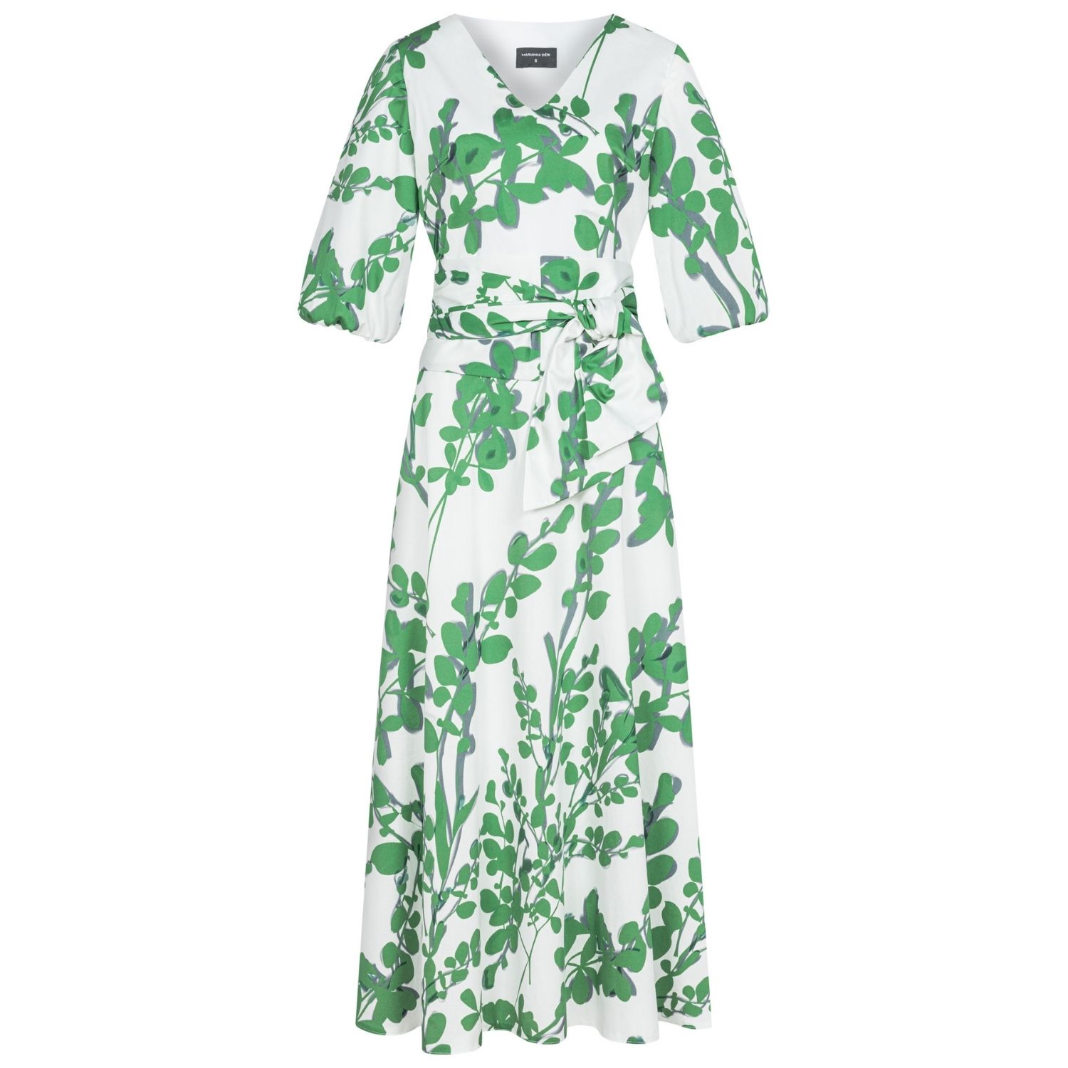 Marianna Déri Women's Green / White Green Leaf Maxi Dress