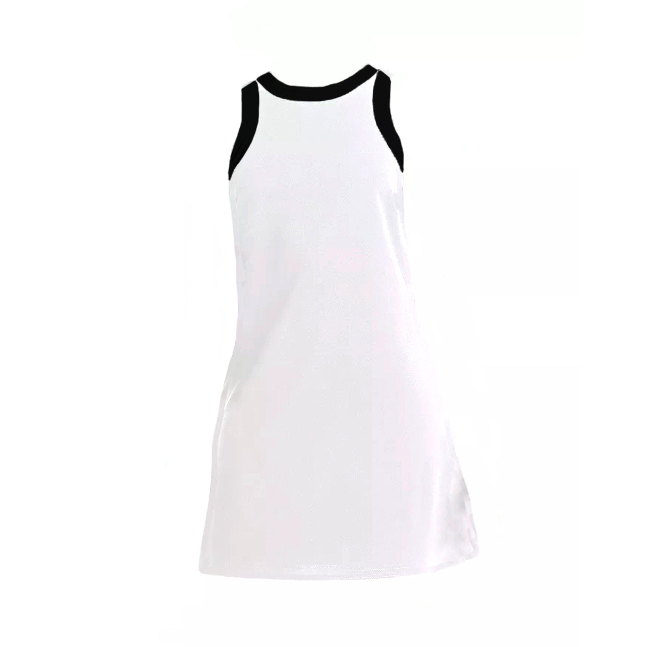 Women’s Willa Organic Cotton Active Mini Dress - White/Black Large Lezat