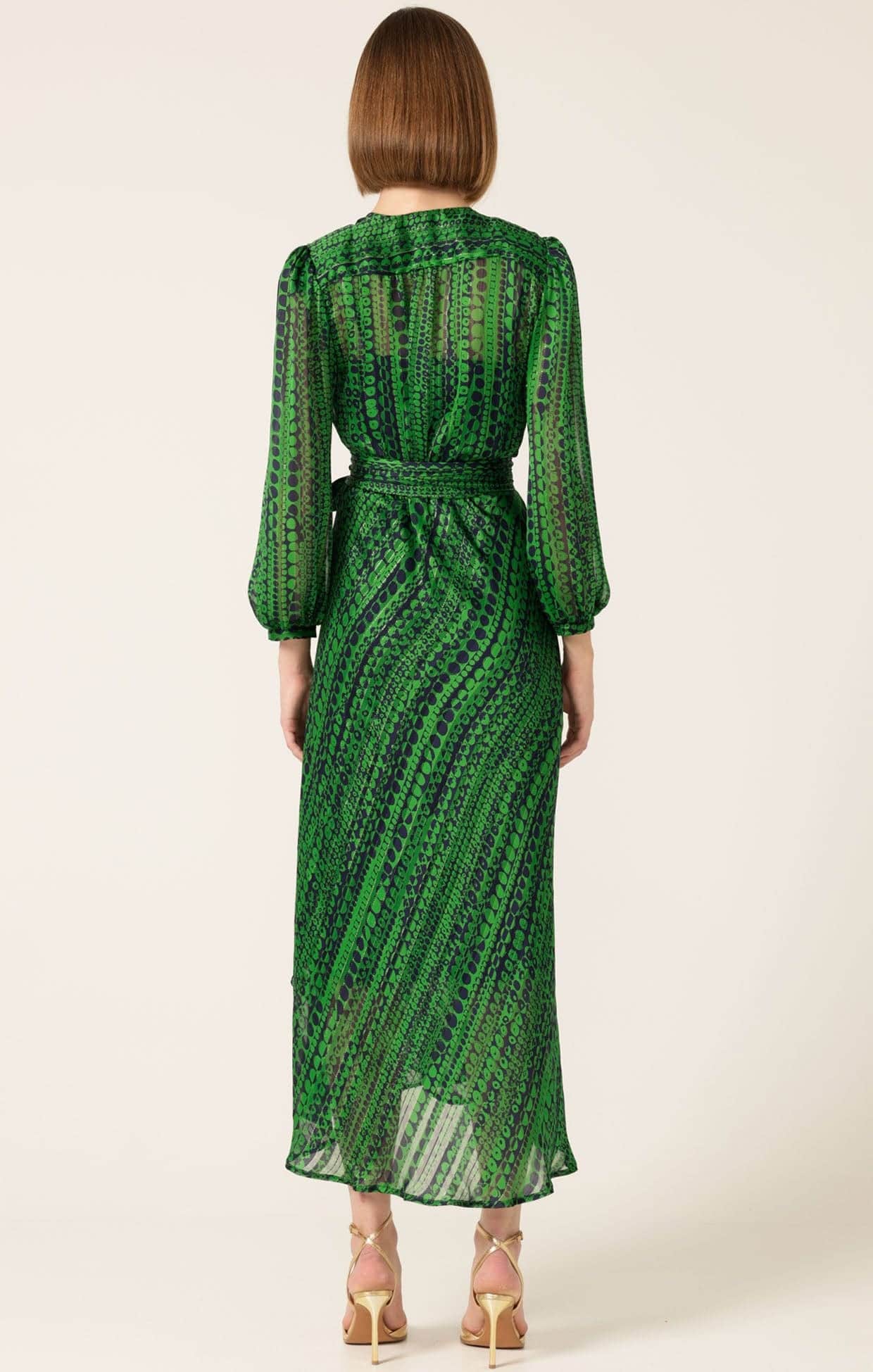 green emerald velvet dress San antonio satin midi dress emerald green main image 1
