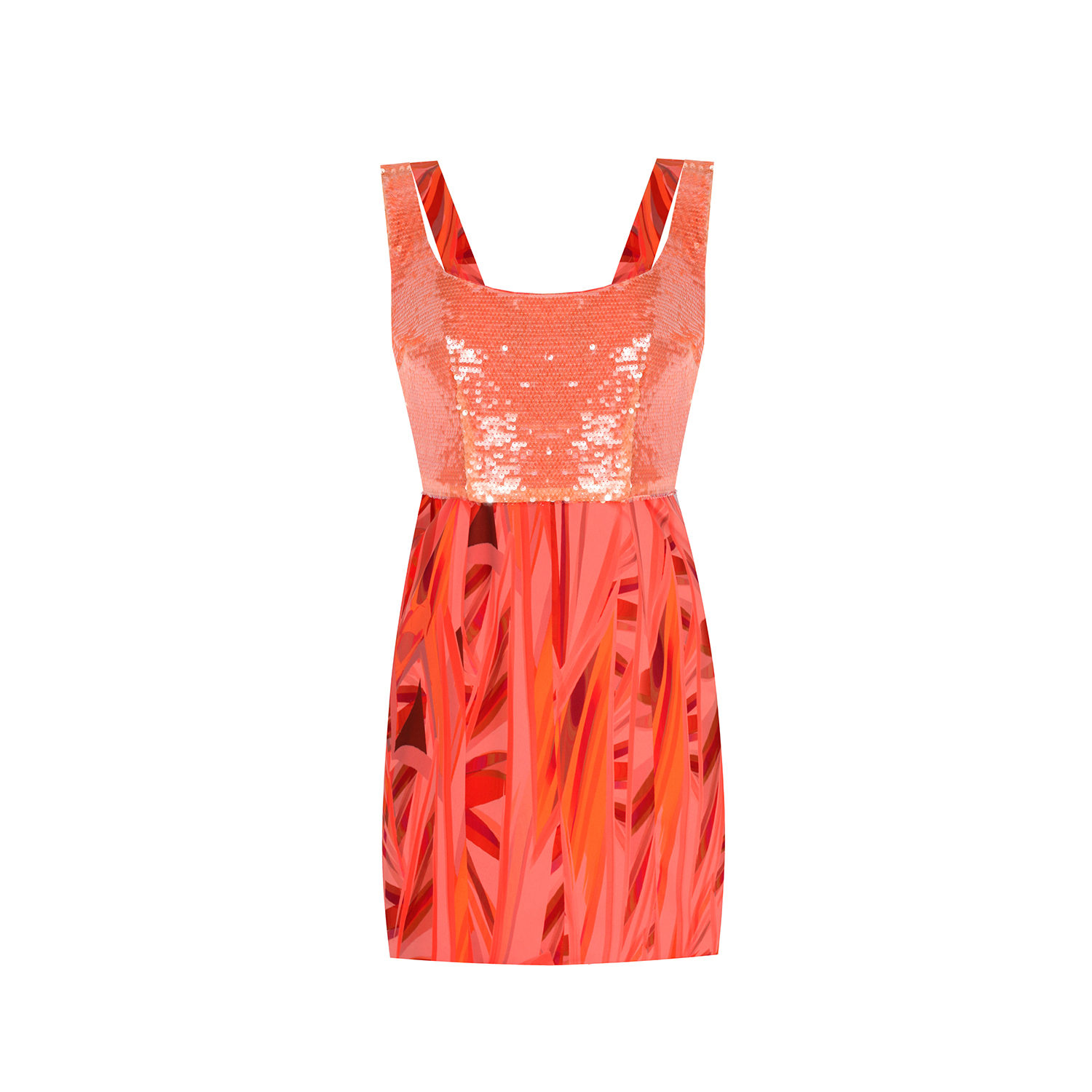 Madebyza Women's Double Strap Mini Dress In Orange/red