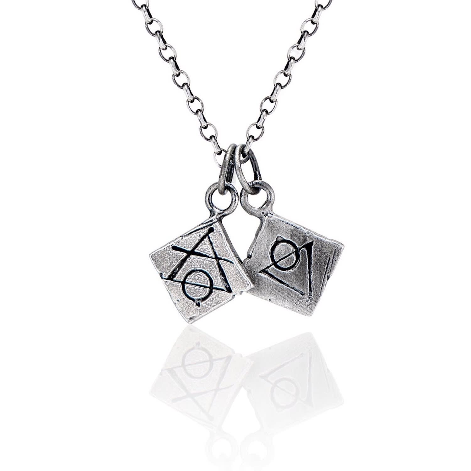 Cartography Men's Grey / Silver Salt Air Salt Water - Alchemy Symbols Sterling Silver Necklace