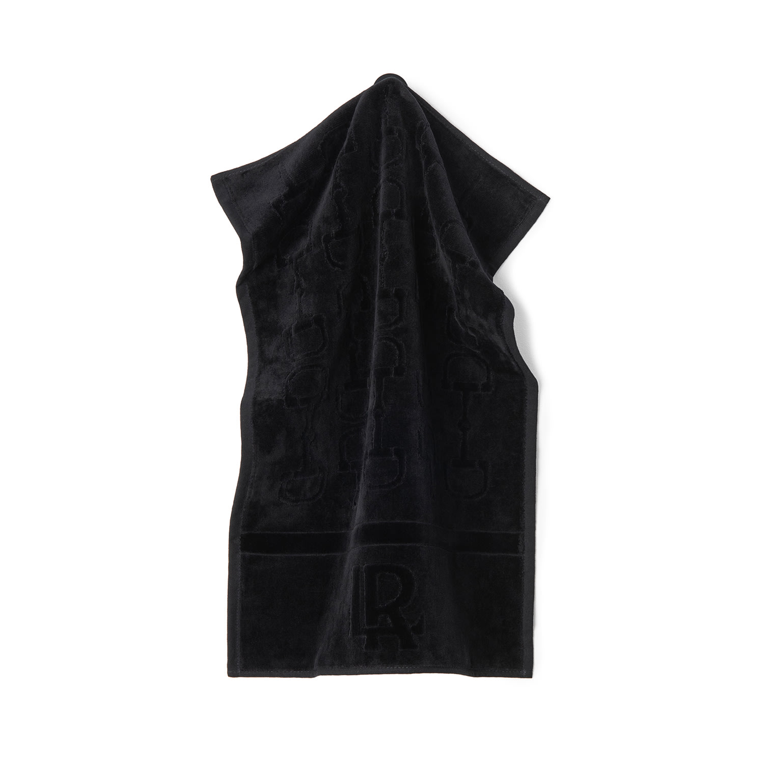 La Reina Velour Bath Towel Black Small Set
