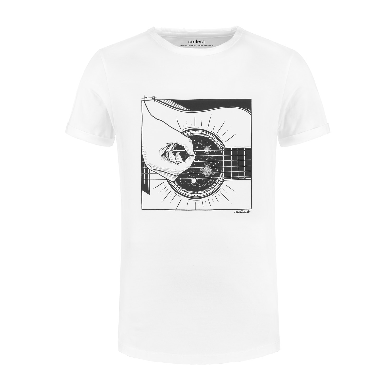 Collect The Label Men's White Sounds Of Space Tee In White
