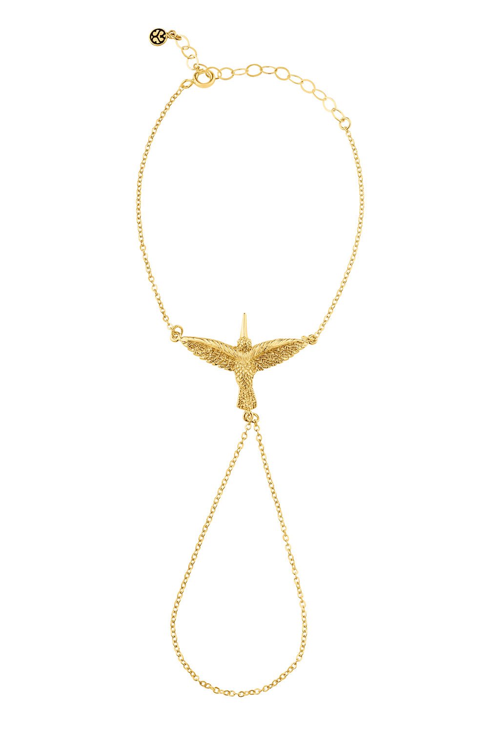 Sophie Simone Designs Women's Gold Hand Bracelet Hummingbird In Gold