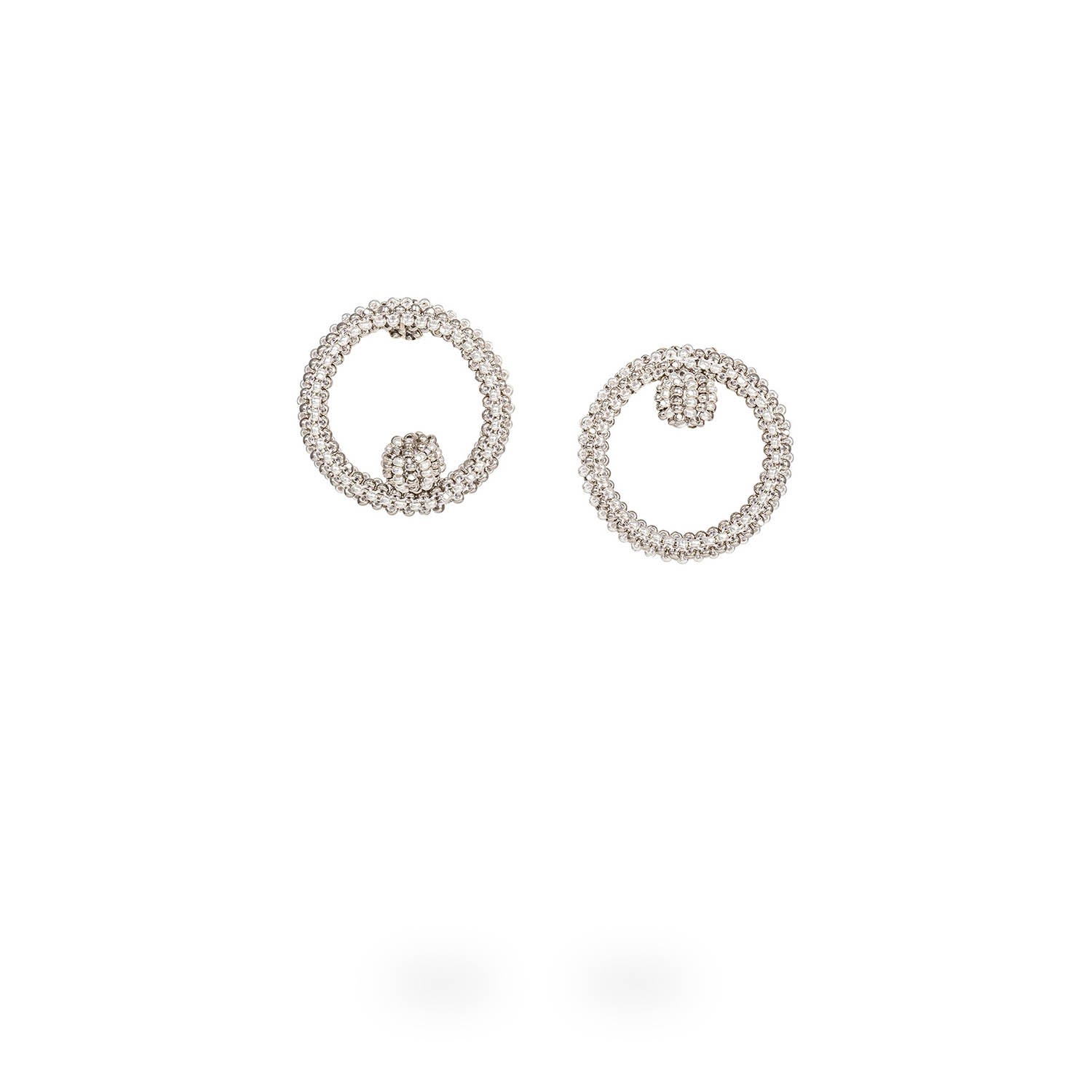 Women’s Rattlesnake Hoop Earrings - Silver, Platinum Kuu