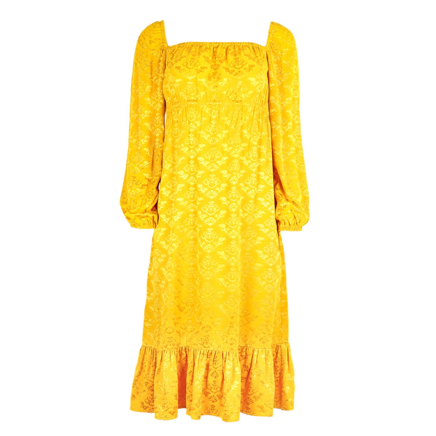 mustard yellow colour dress