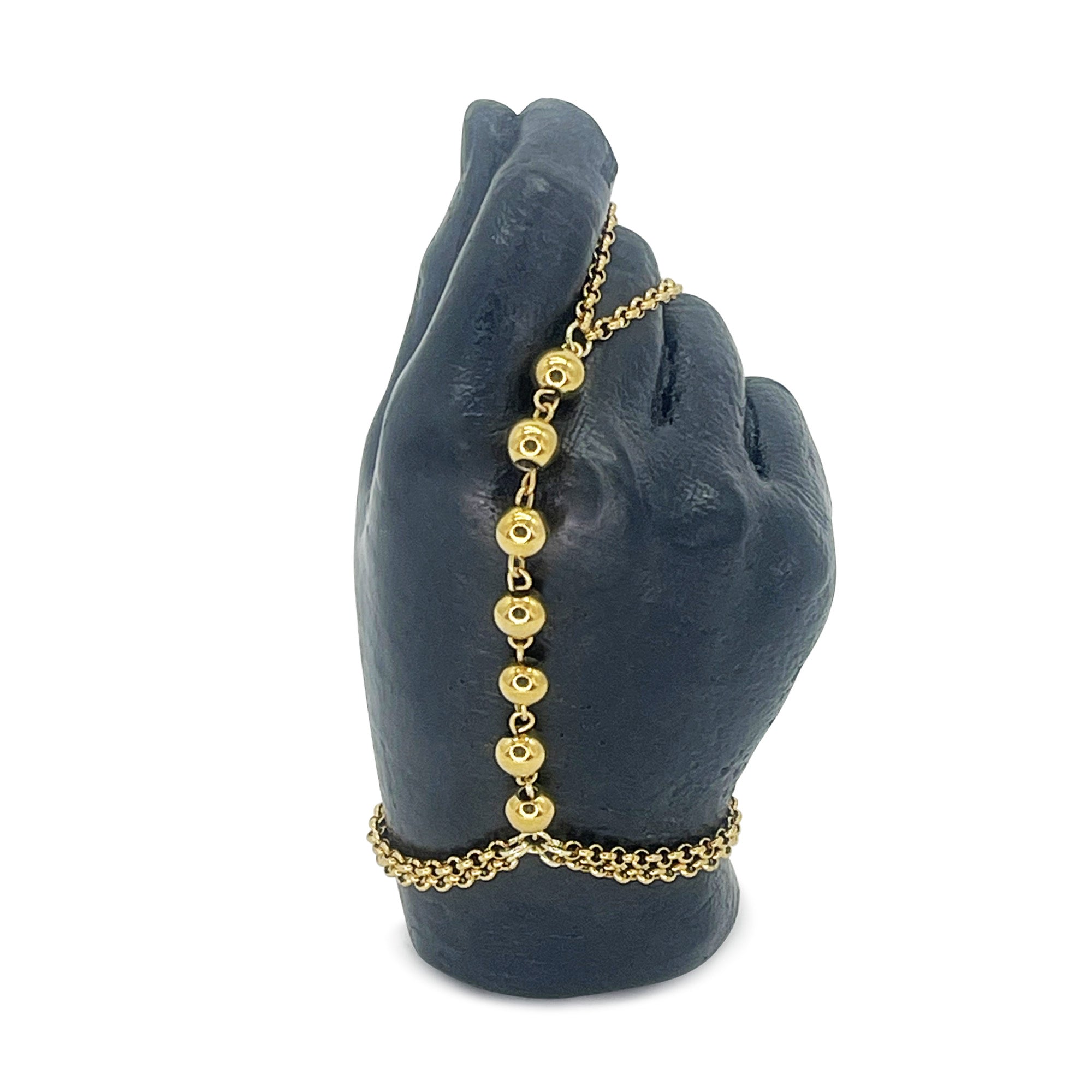 Mhart Women's Gold Hand Bead Chain