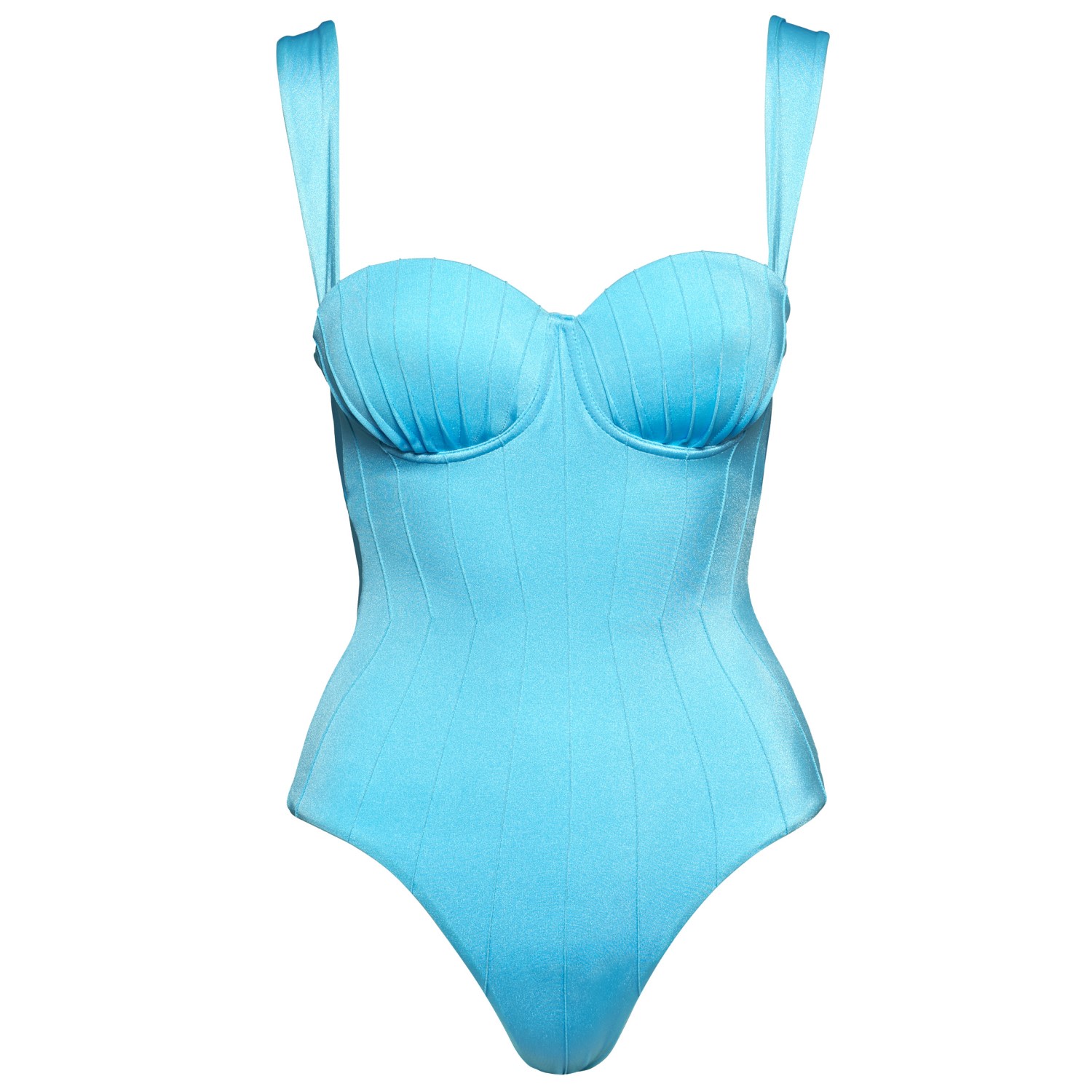 Women’s Baby Blue Coquillage Balconette One Piece Large Noire Swimwear