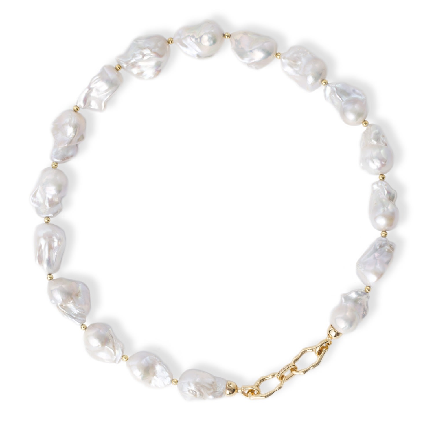 Classicharms Marina Freshwater Baroque Pearl Statement Choker Necklace In White
